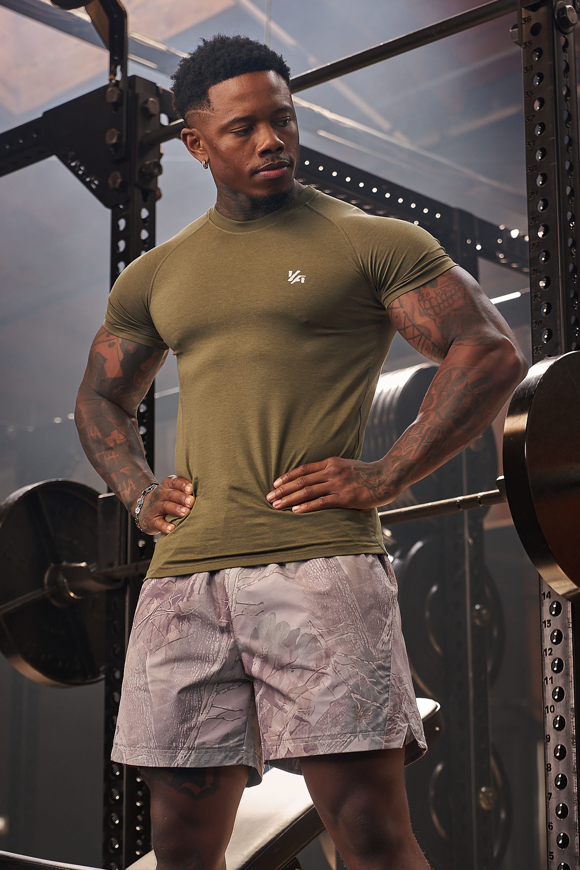 Young La 4016 - Natural Cotton Compression Tees 'Olive'