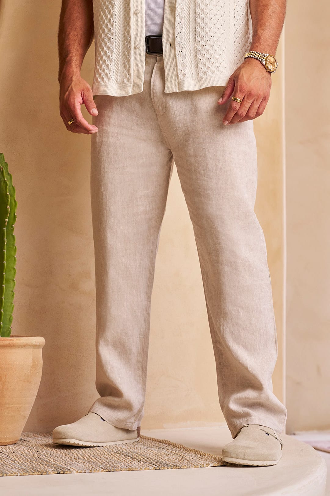 Young La 6049 - Linen Monaco Pants 'Natural Linen'