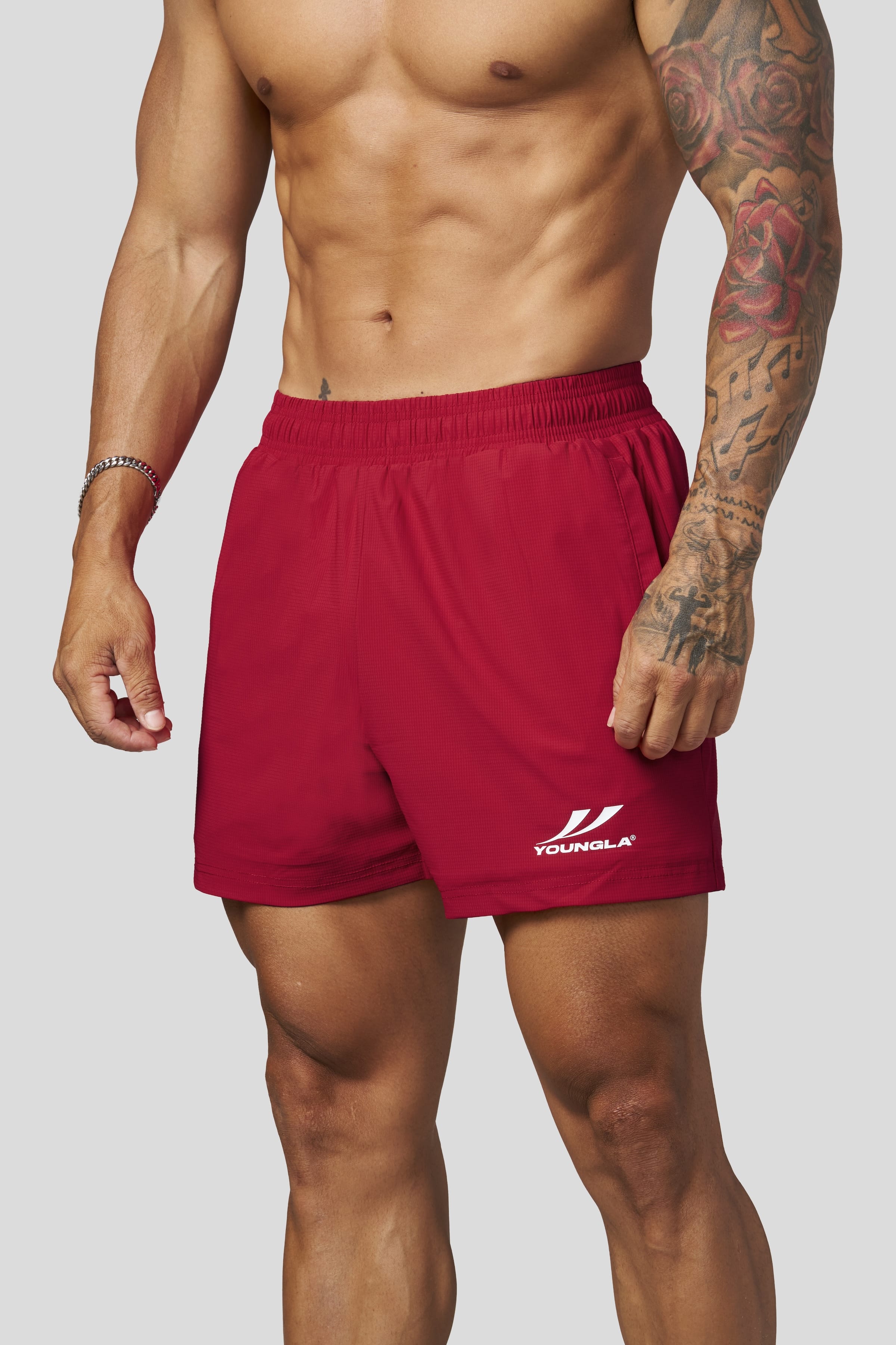 YoungLA 1034 - Core Training Shorts 'Red'