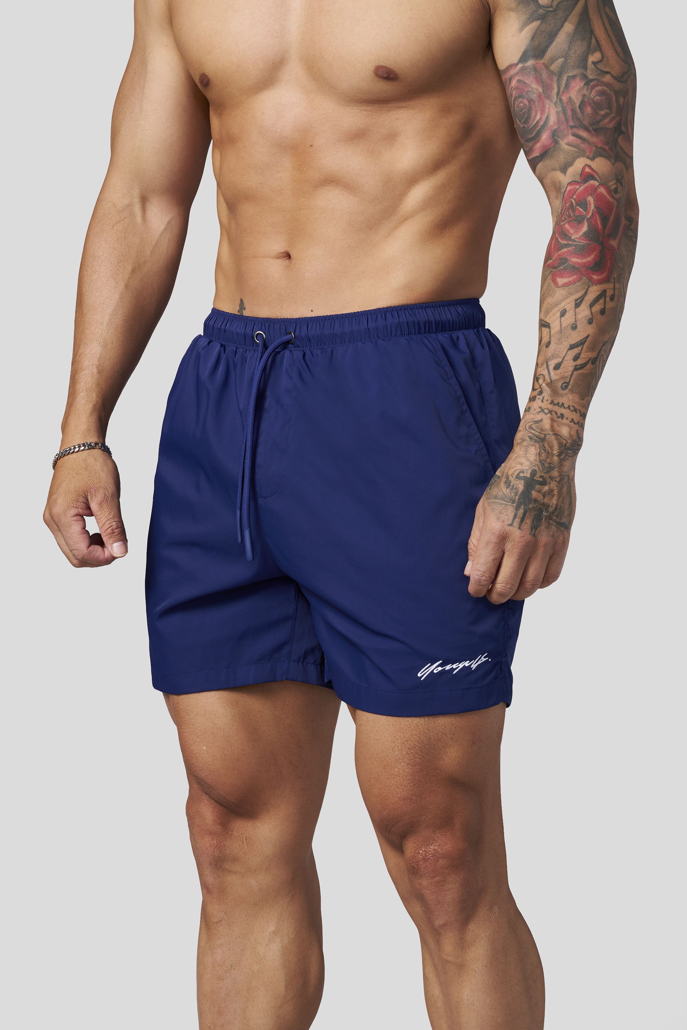 Young La 1082 - Silk Wave Swim Shorts 'Navy'