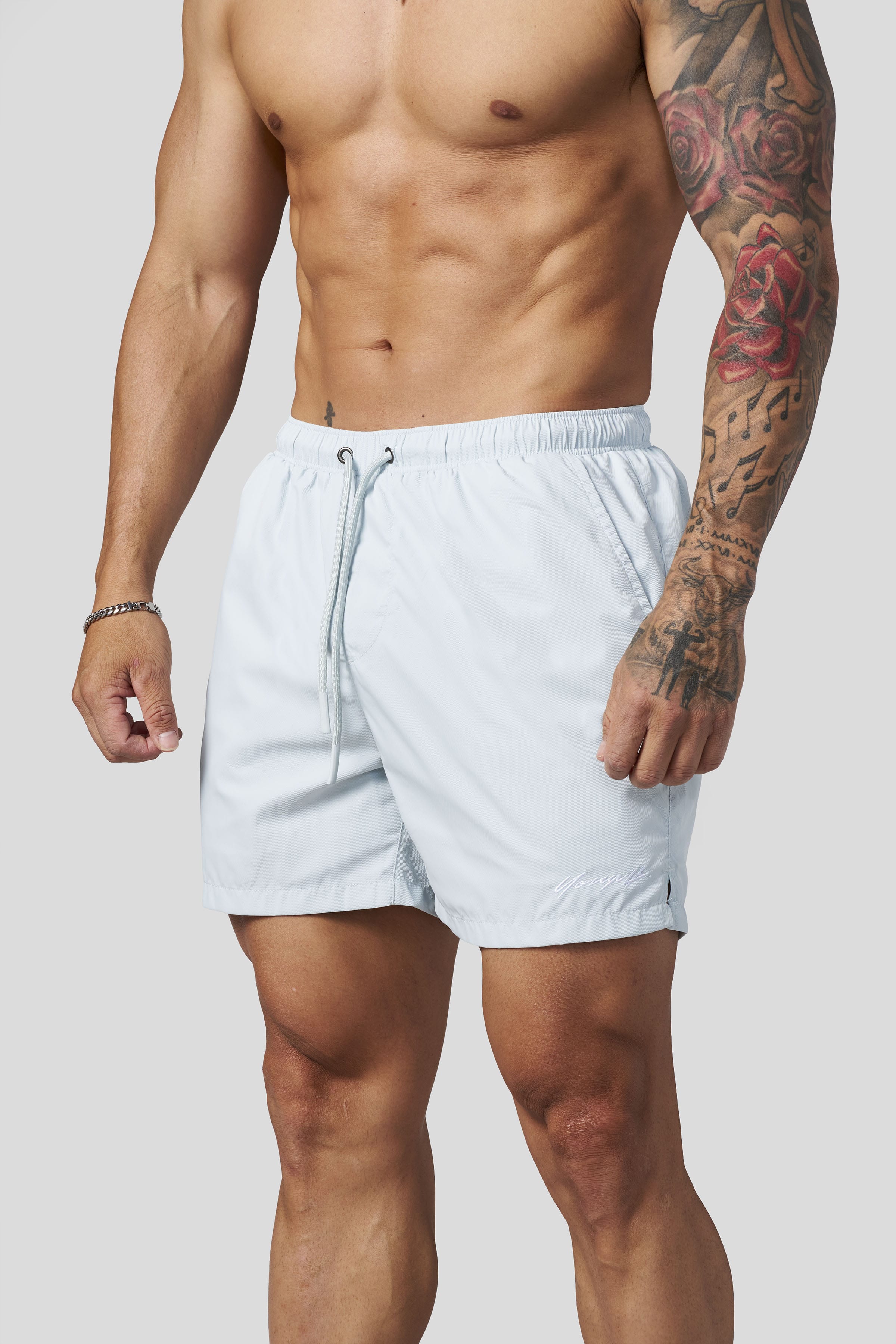 Young La 1082 - Silk Wave Swim Shorts 'Sky Blue'