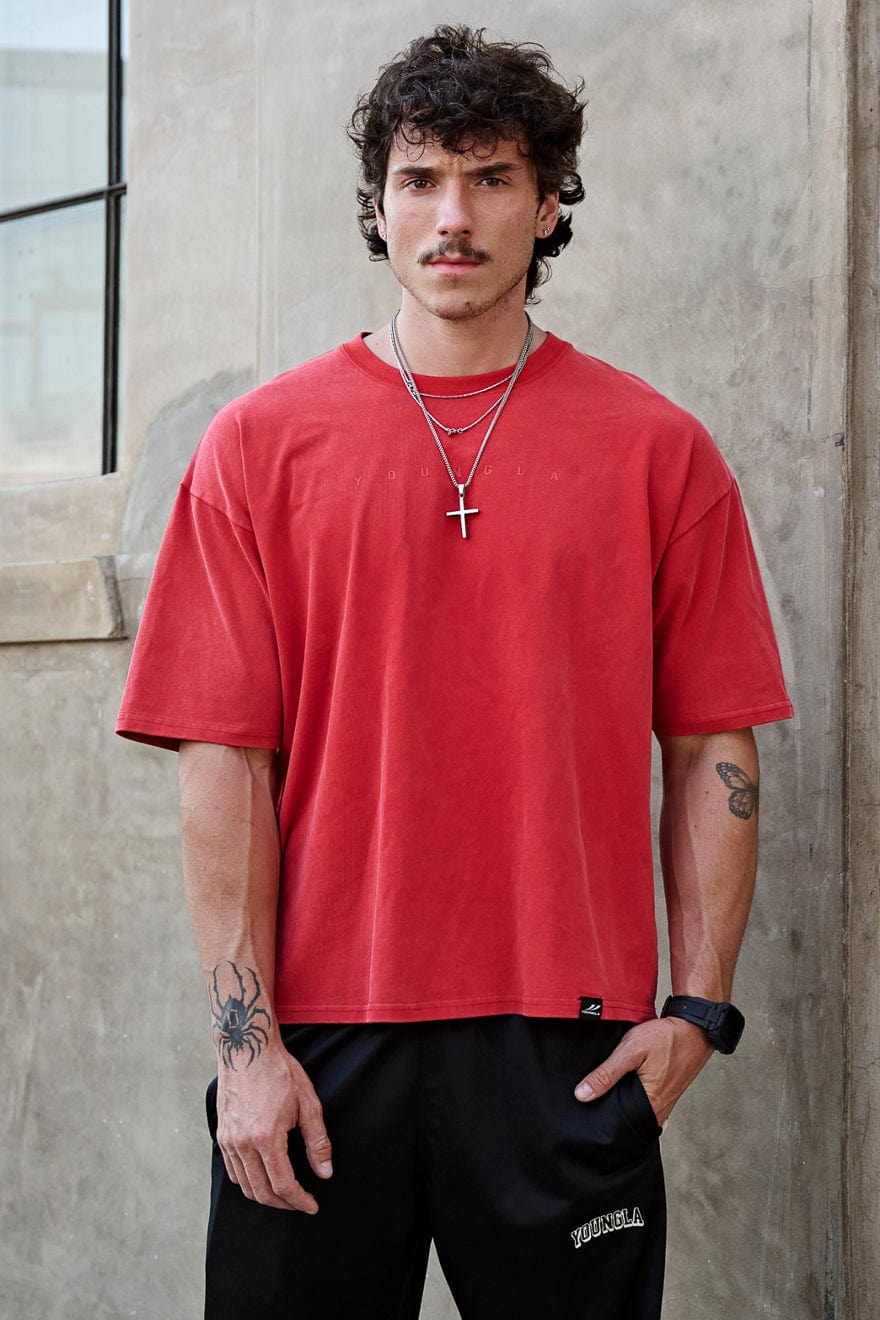 YoungLA 4219 - Summer Peached Tees 'Red Wash'