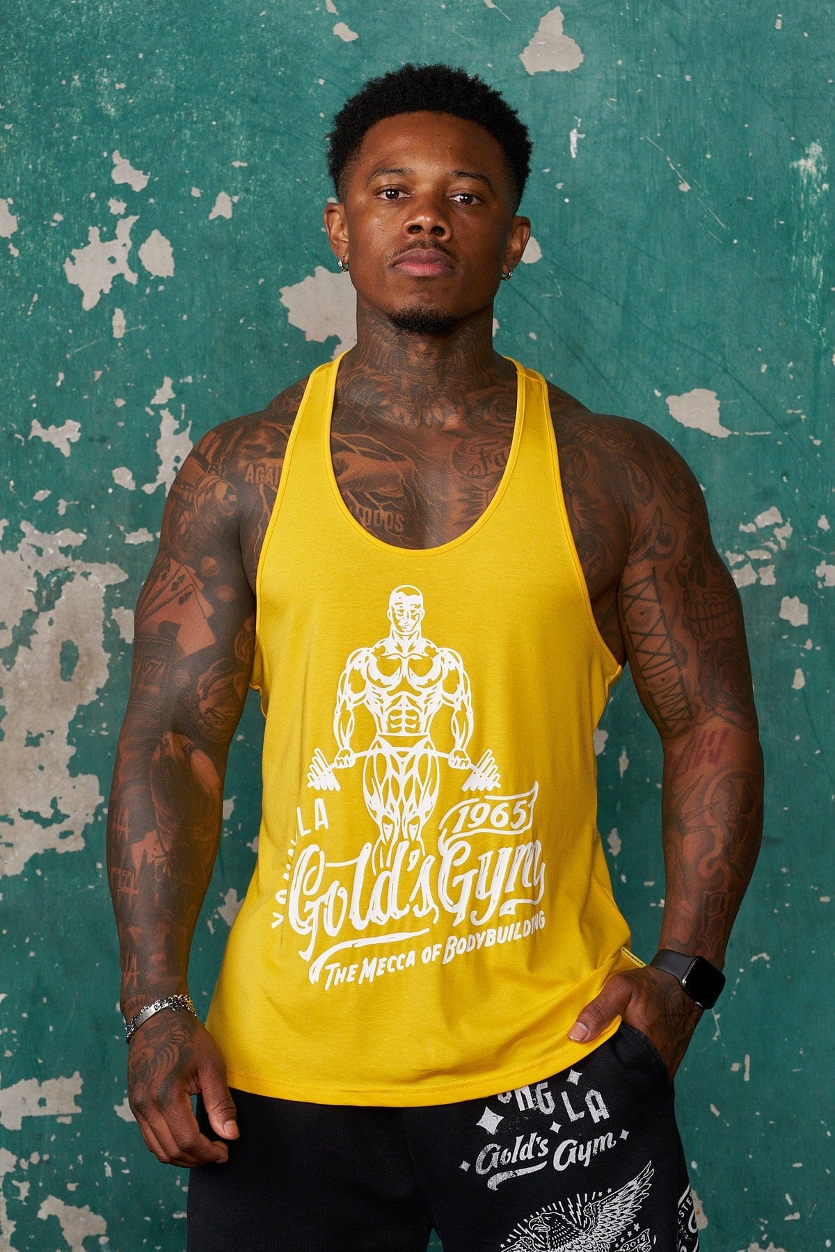 YoungLA 3016 - Golds Gym New Age Stringers 'Yellow'
