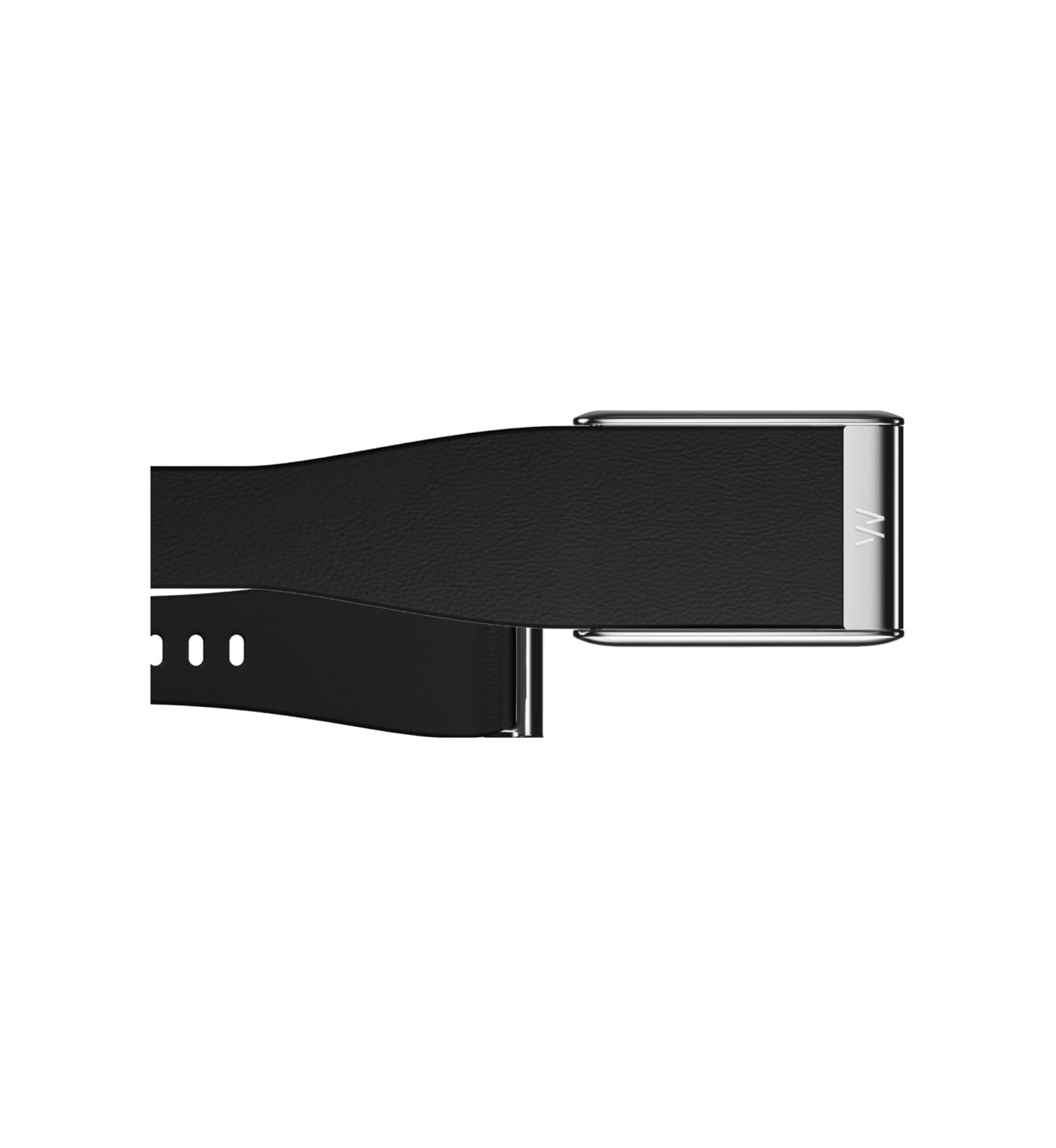 WHOOP 5.0 LeatherLuxe Band 'Black with Titanium - Tapered' (Band Only)