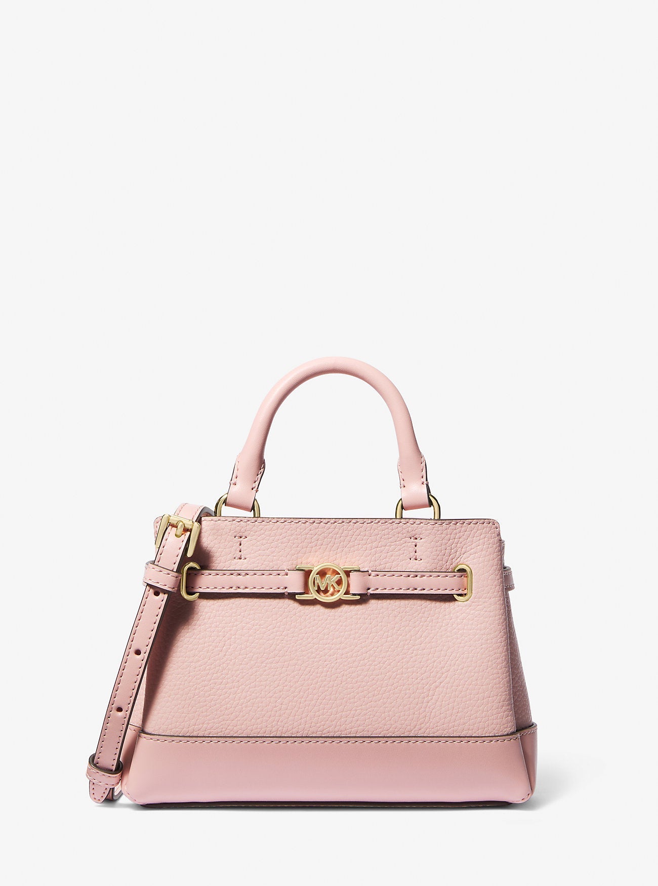 Michael Kors Reed Extra-Small Pebbled Leather Satchel Powder Blush