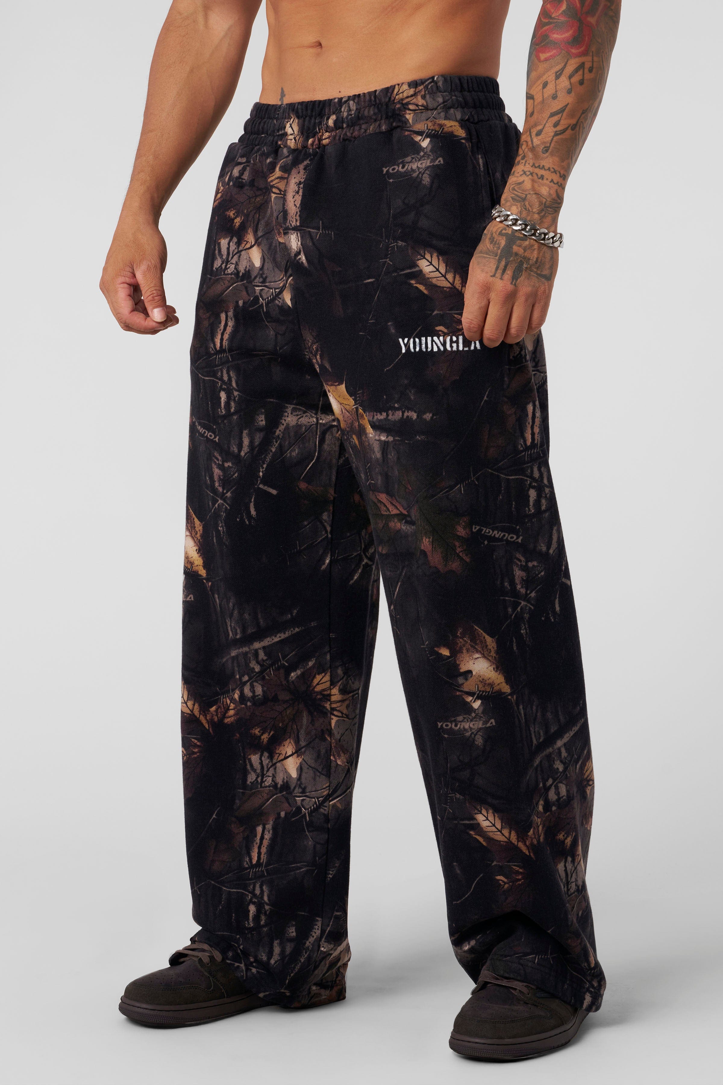 YoungLa 2094 - Tree Camo Collection - No Cuff Sweats 'Black Tree Camo'
