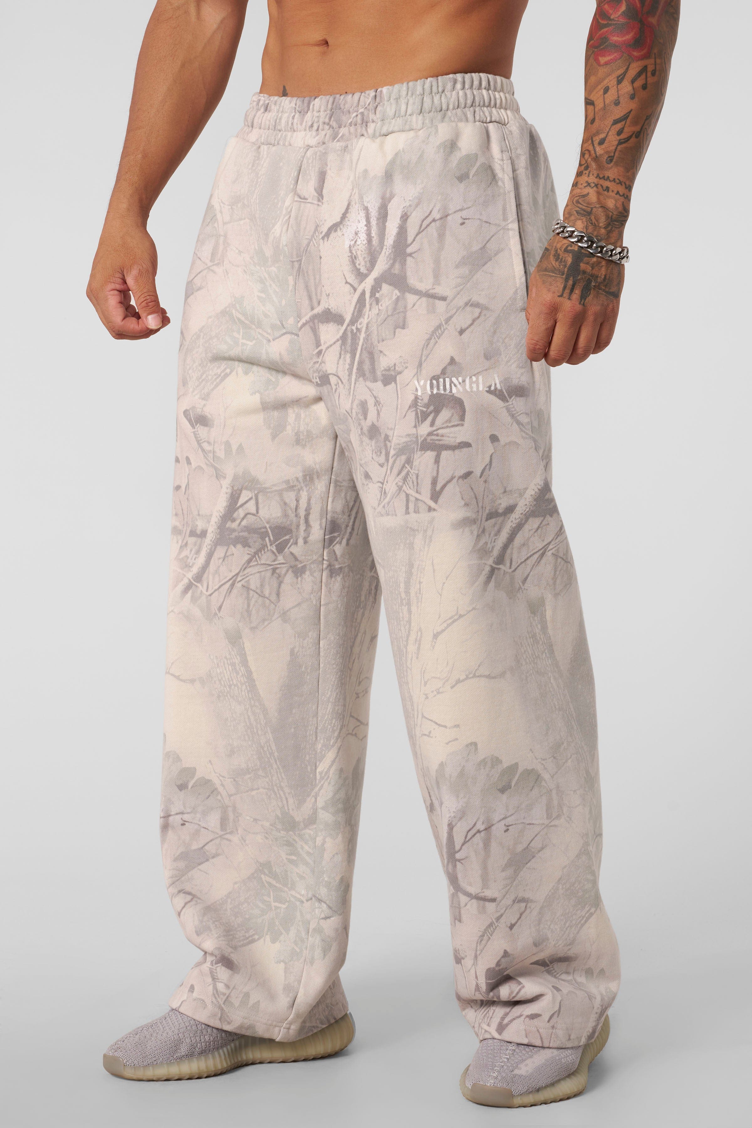 YoungLa 2094 - Tree Camo Collection - No Cuff Sweats 'Desert Tan Tree Camo'