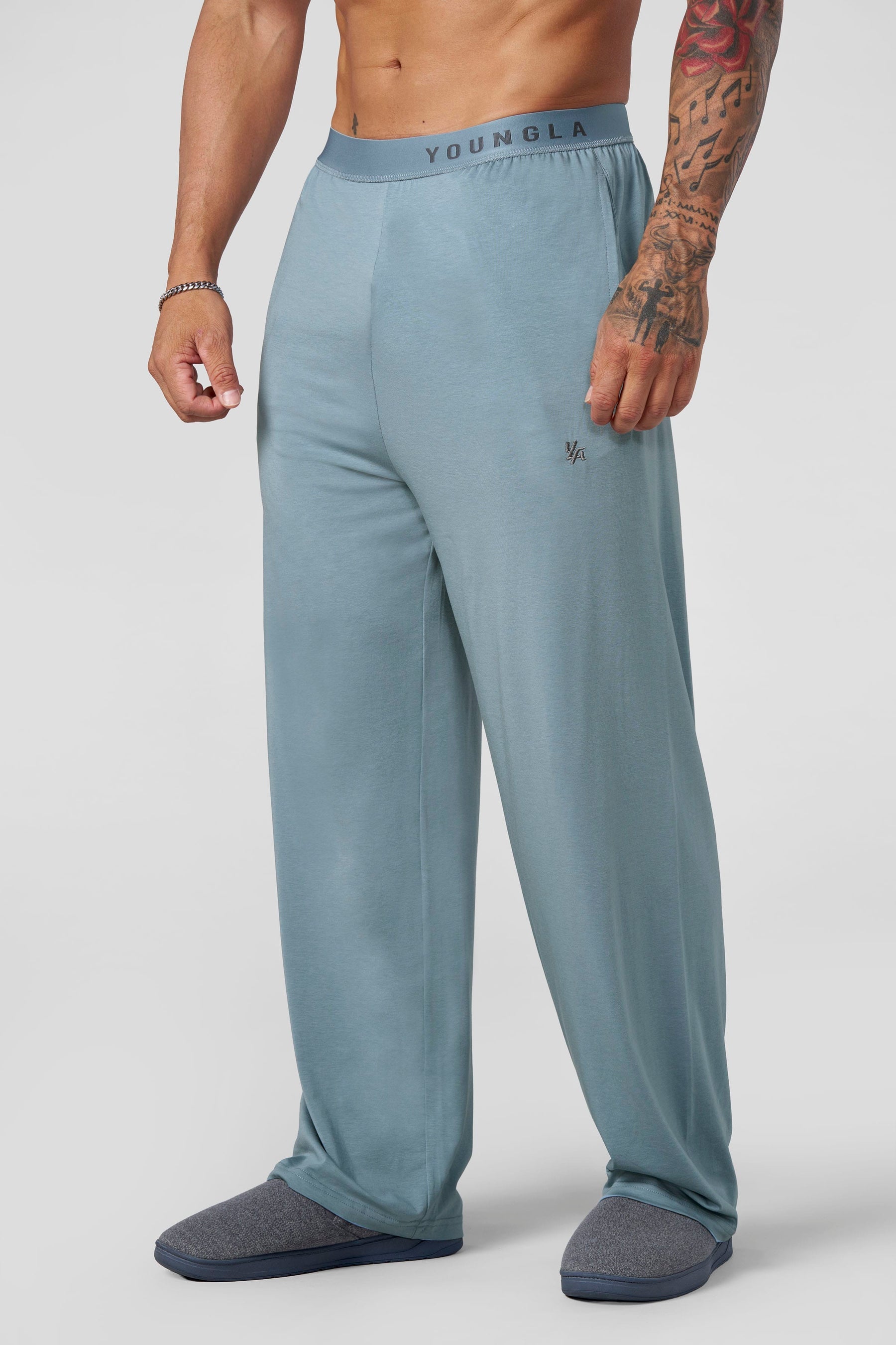 Young La 2112 - Sleepwear Pants 'Light Blue'