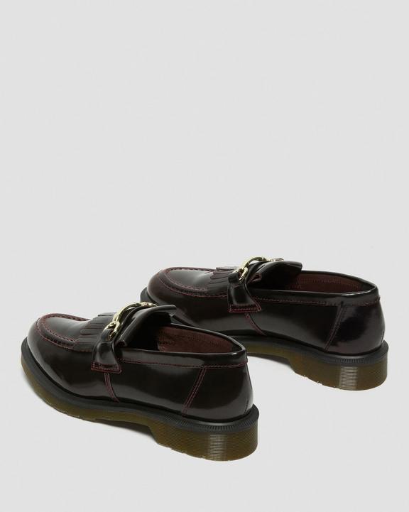 Dr. Martens Adrian Snaffle Smooth Leather Kiltie Loafers Cherry Red Arcadia - Womens