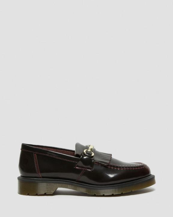 Dr. Martens Adrian Snaffle Smooth Leather Kiltie Loafers Cherry Red Arcadia - Womens