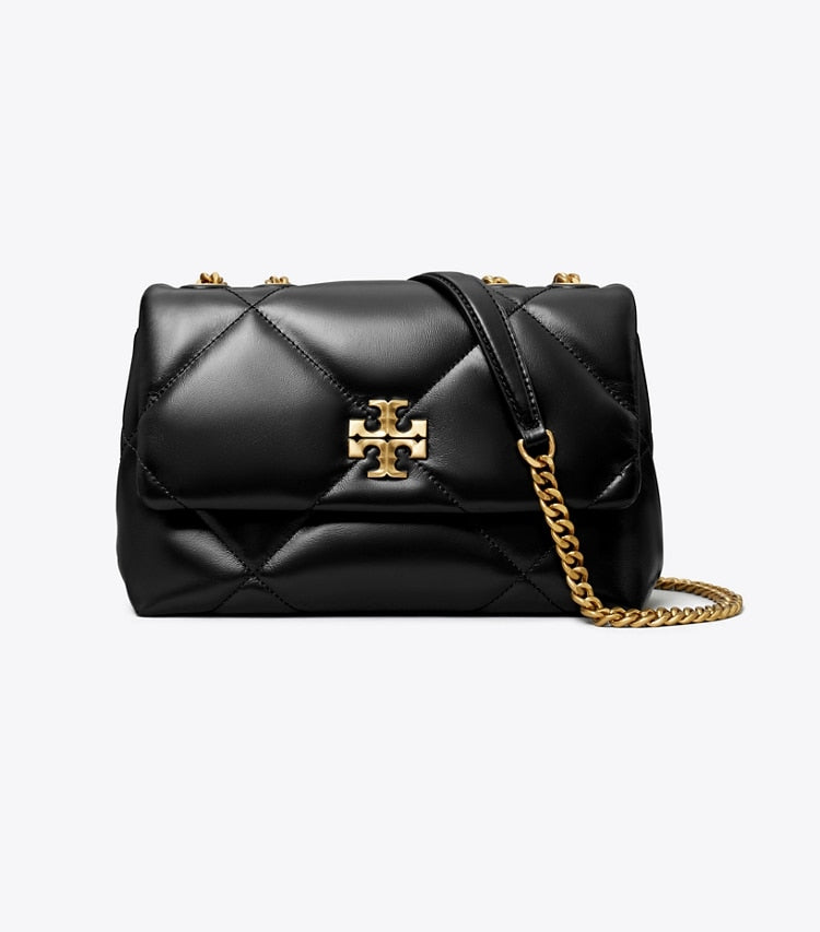 Tory Burch Small Kira Diamond Quilt Convertible Shoulder Bag Black