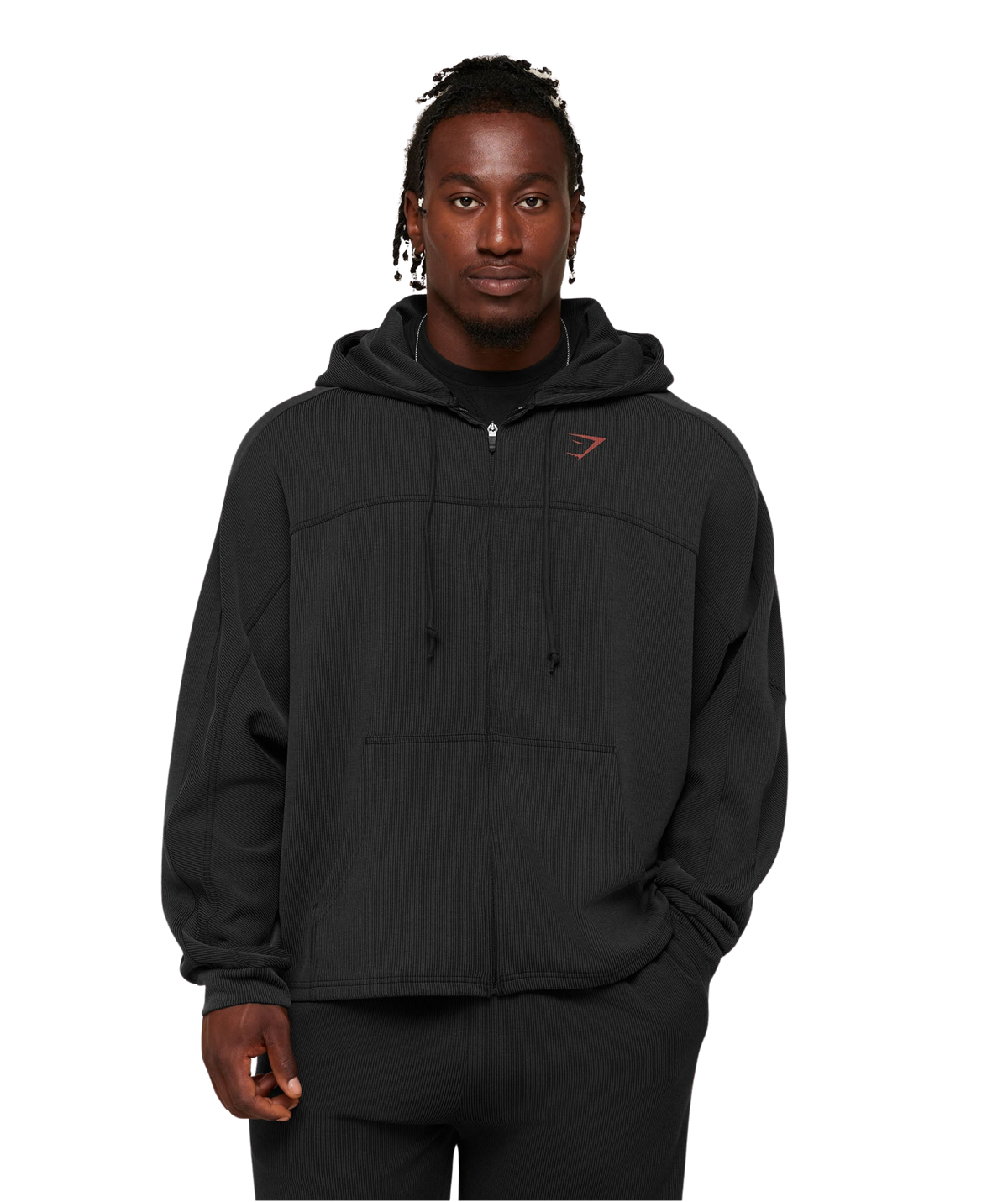 Gymshark x Sam Sulek Zip Through Hoodie 'Black'