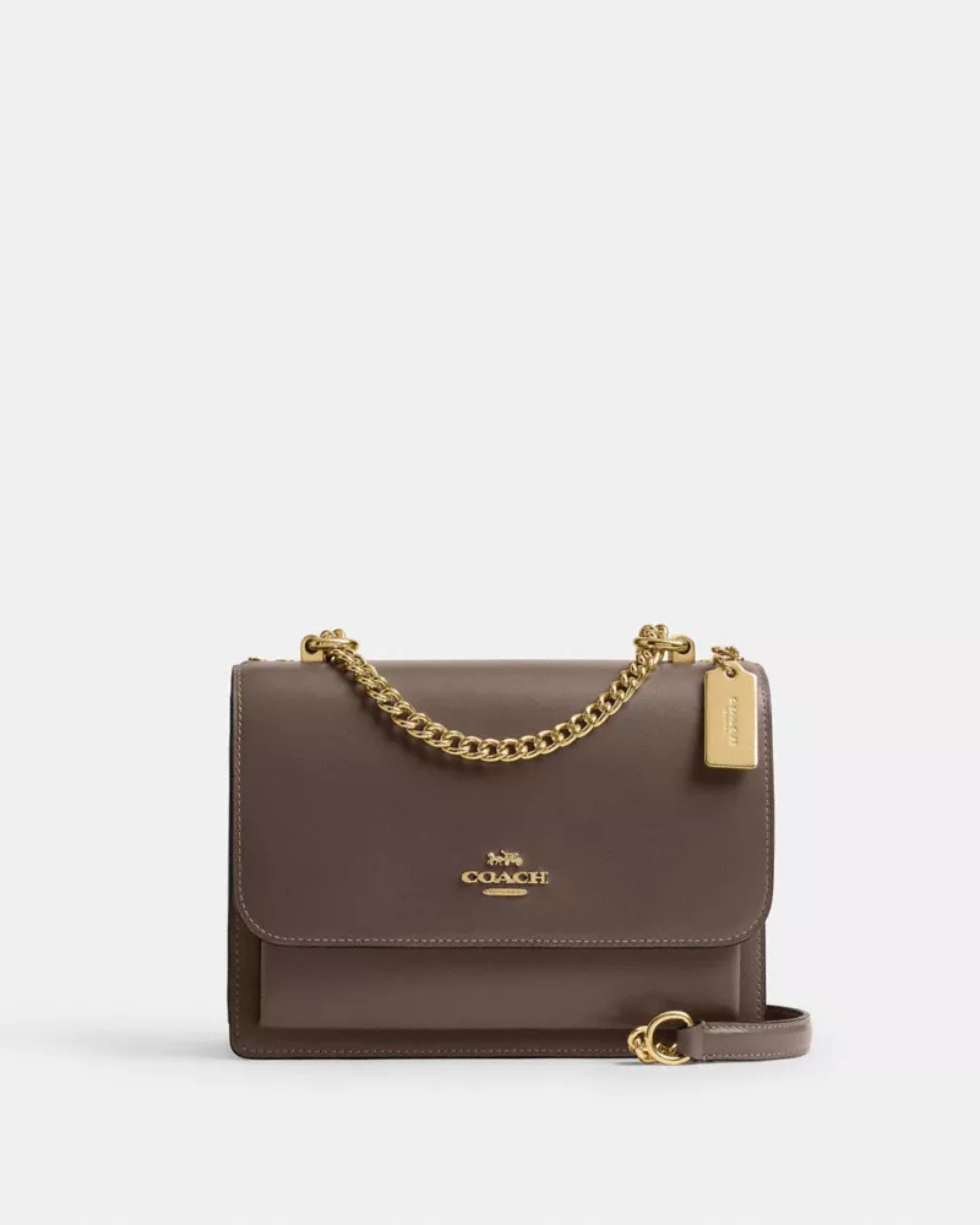 Coach Klare Crossbody Bag In Signature Canvas 'Calf Leather Gold Dark Stone'