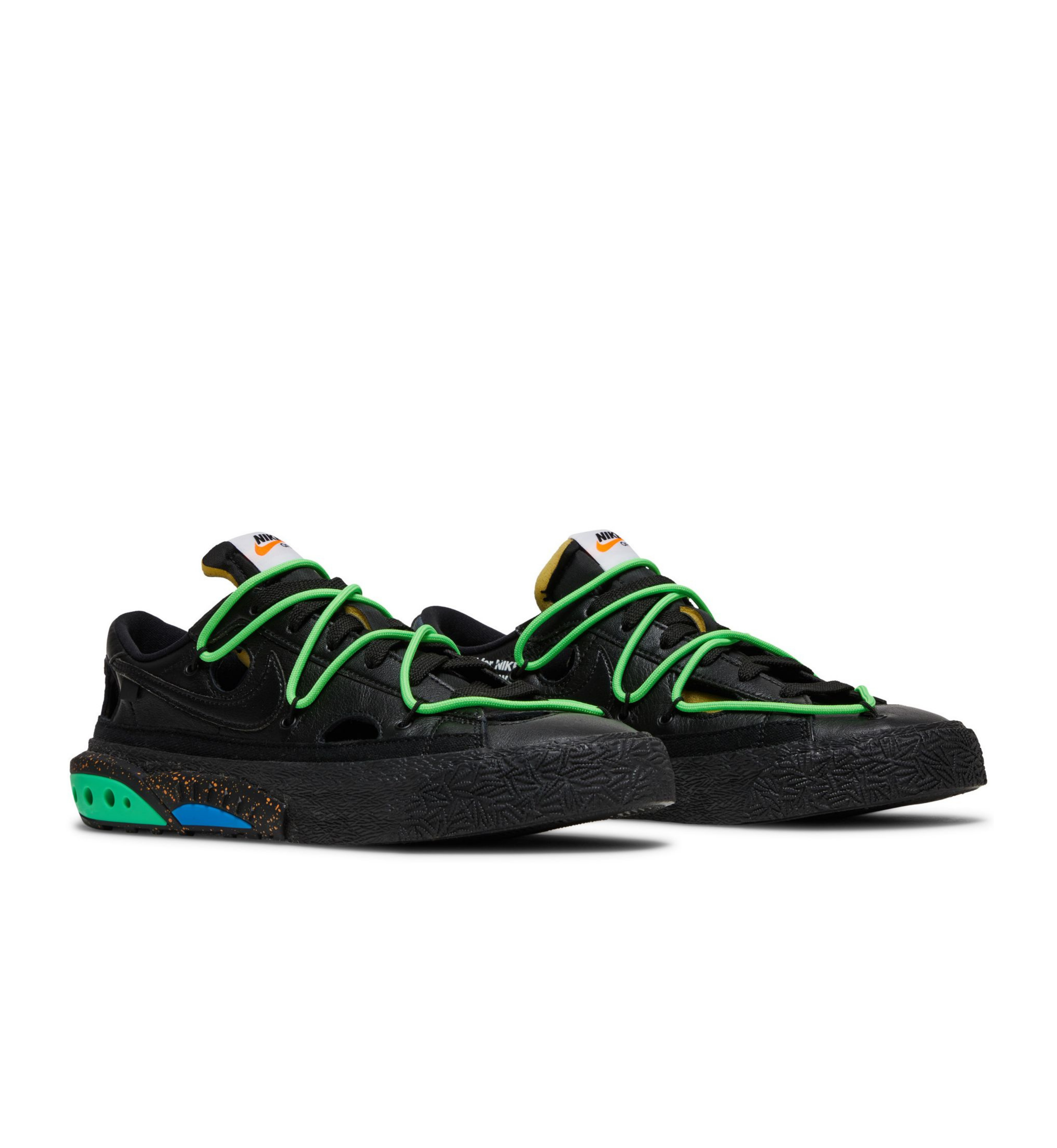 Nike Off-White x Blazer Low 'Black and Electro Green'
