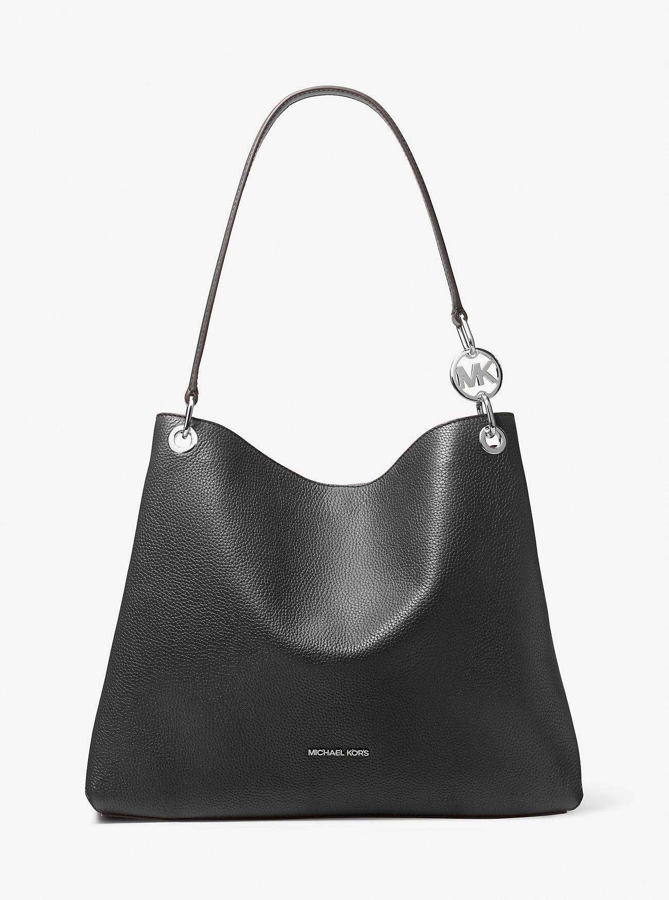 Michael Kors Christina Large Pebbled Leather Shoulder Bag Black