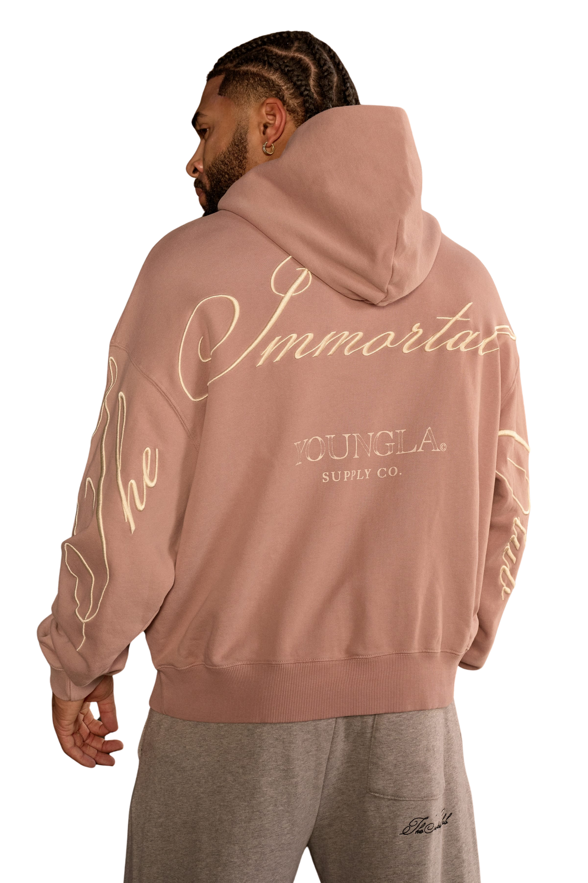 YoungLA 5239 - The Immortal Club Hoodies 'Mauve Wash'
