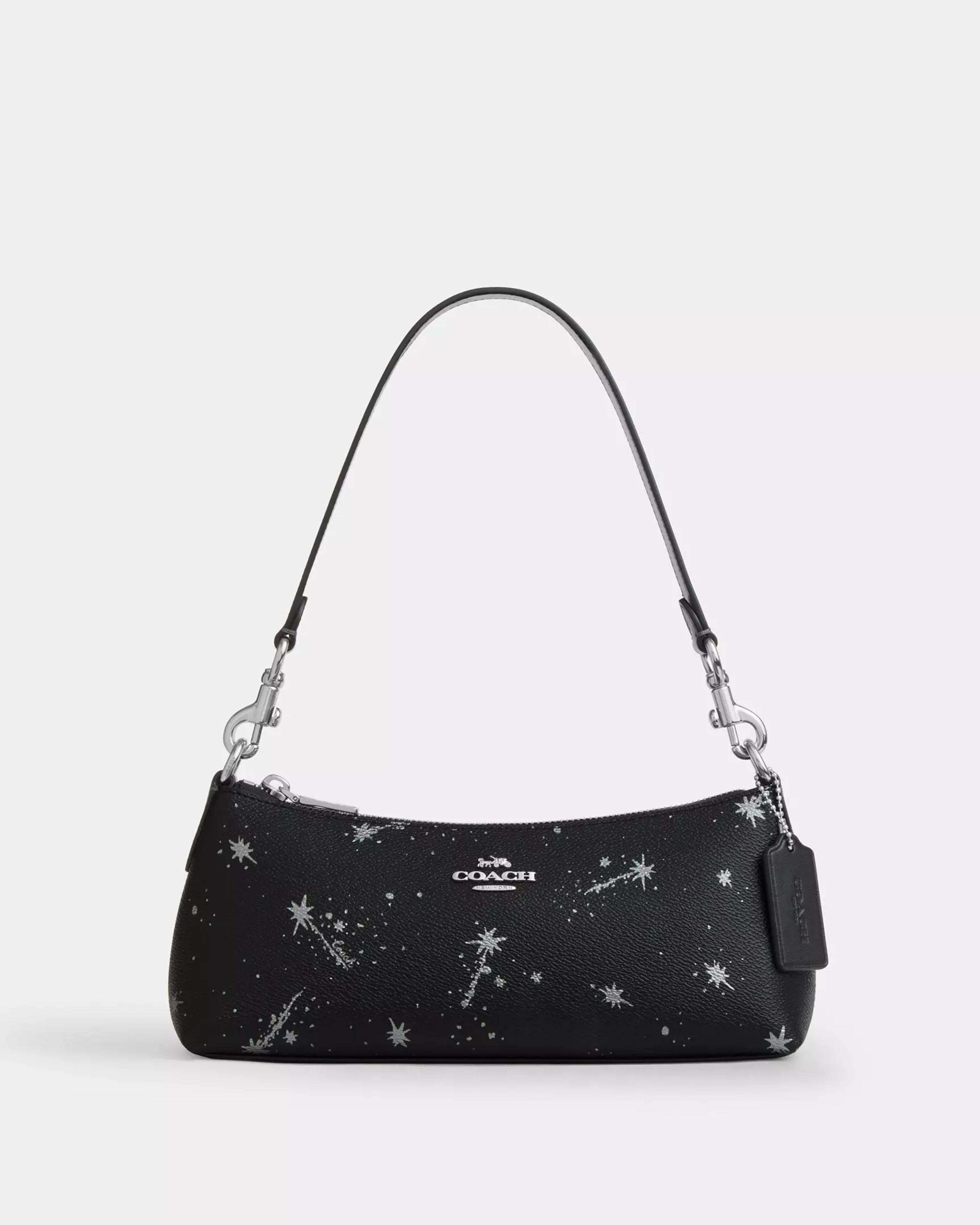 Coach Charlotte Shoulder Bag With Star Print 'Silver Black Multi'