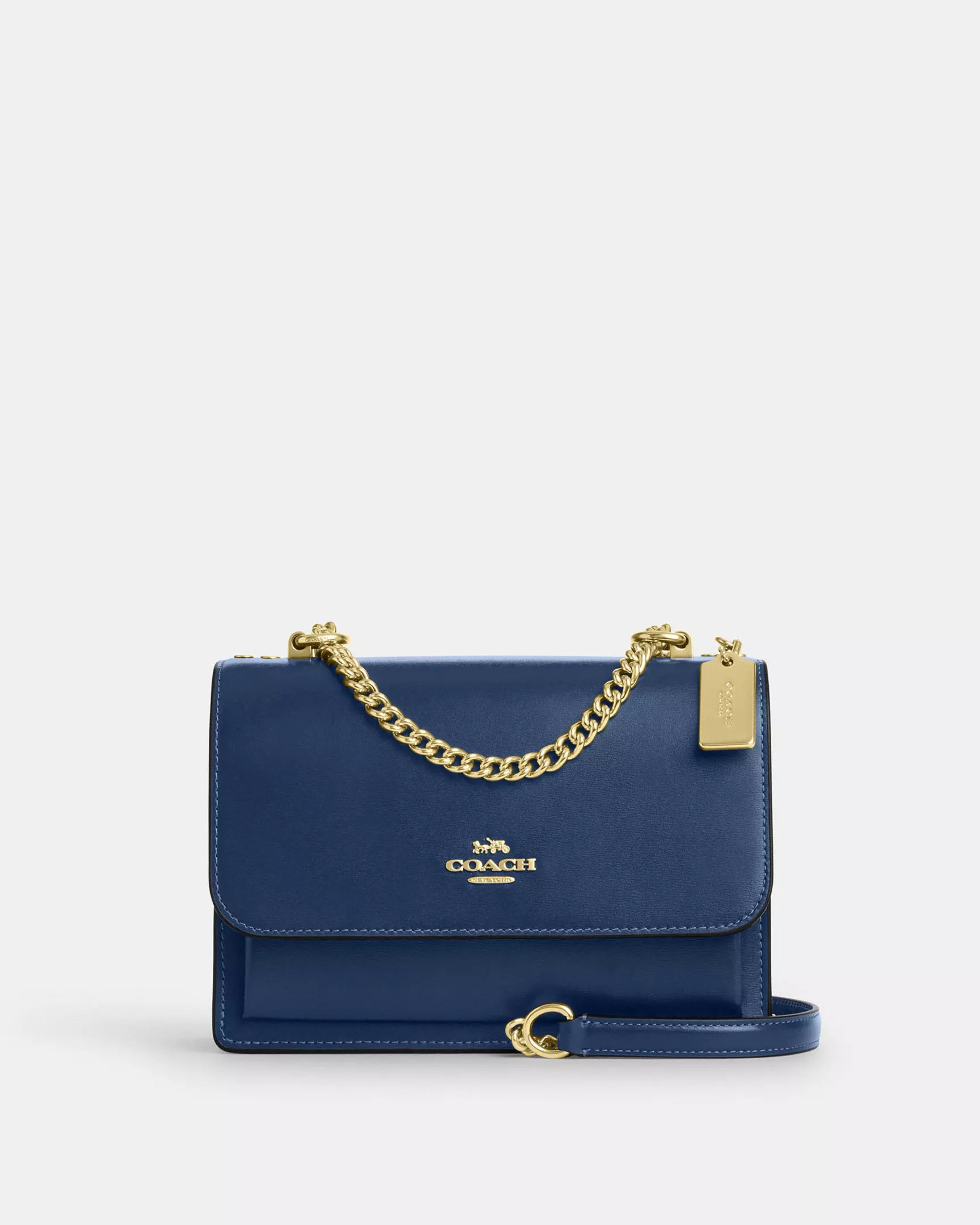 Coach Klare Crossbody Bag In Signature Canvas 'Calf Leather Gold Deep Blue'