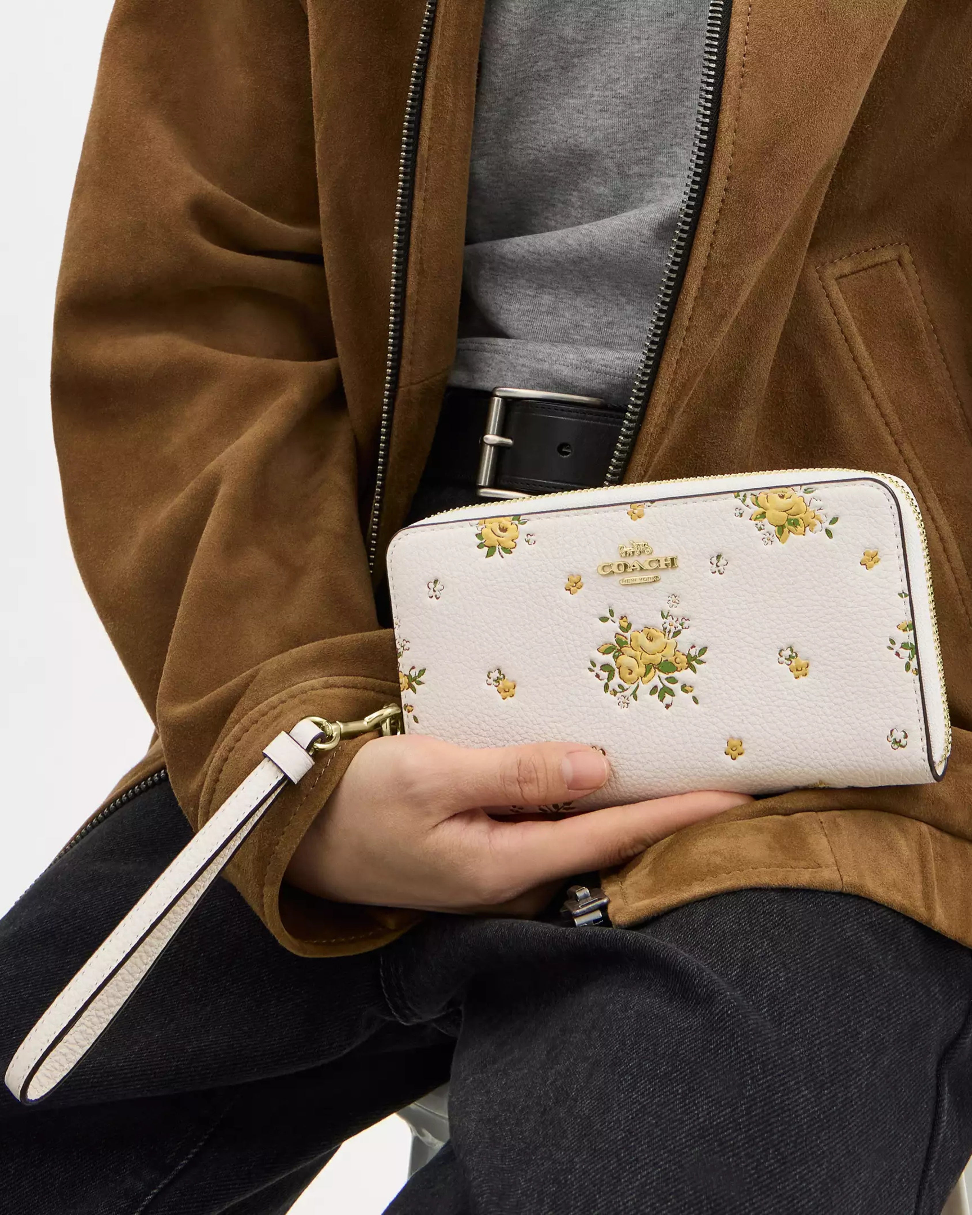 Coach Long Zip Around Wallet With 'Floral Print'
