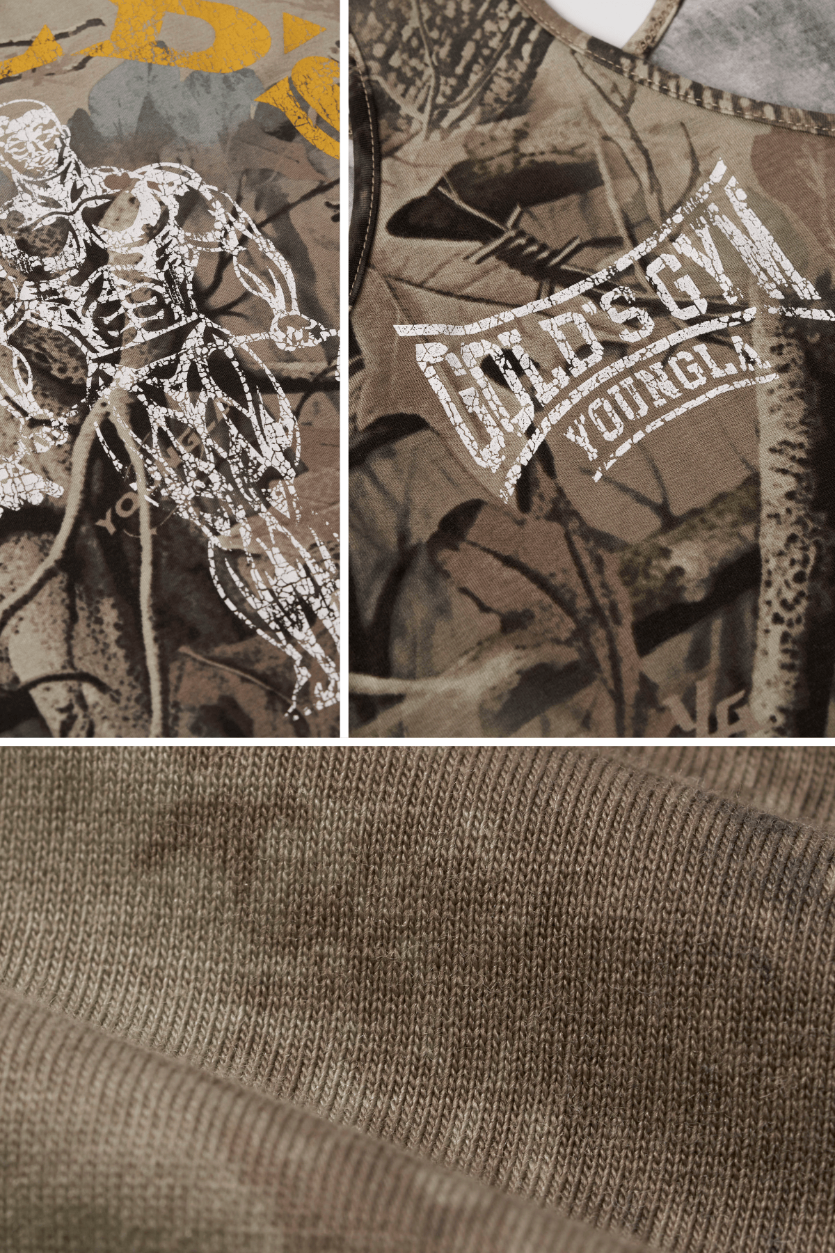 YoungLA 3003 - Gold's Iron Legacy Icon Stringers 'Beige Tree Camo'