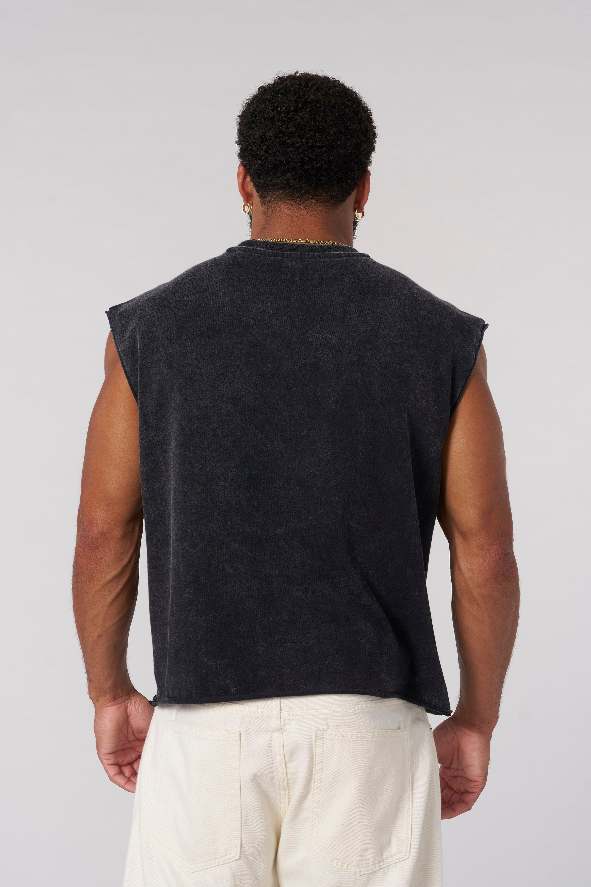 Young La 3021 - Revenge Crop Cut-Offs 'Black Wash'
