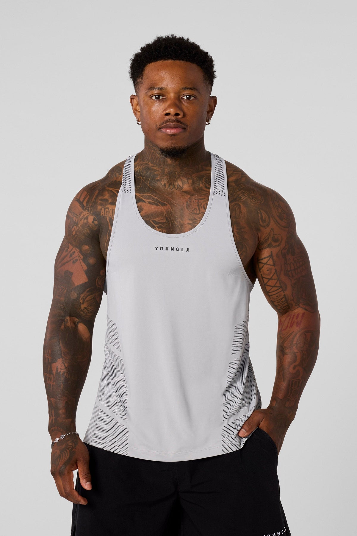 YoungLA 3042 - Kinetic Workout Stringers 'Light Grey'