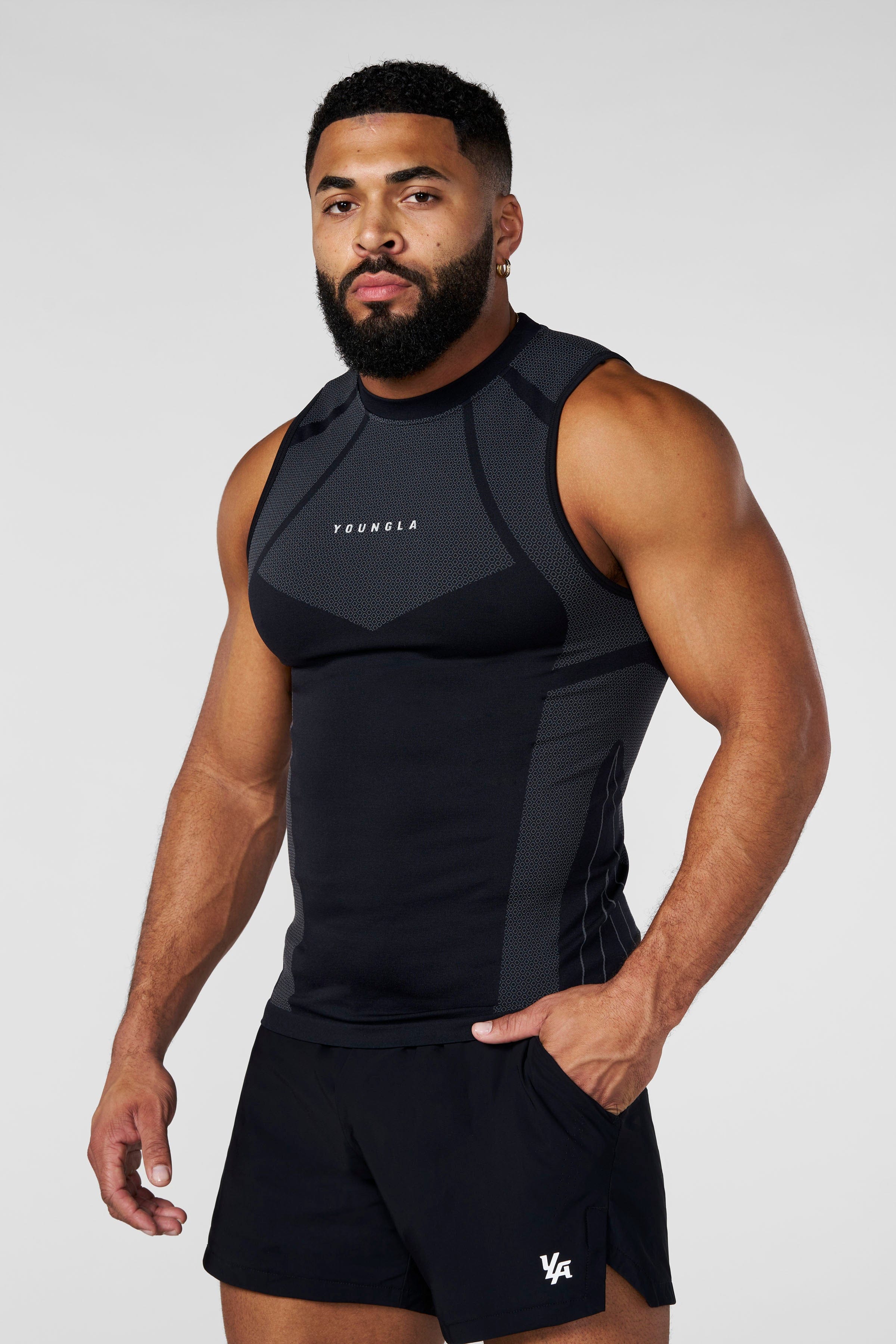YoungLA 3052 - Apex Compression Cut-Offs 'Black'