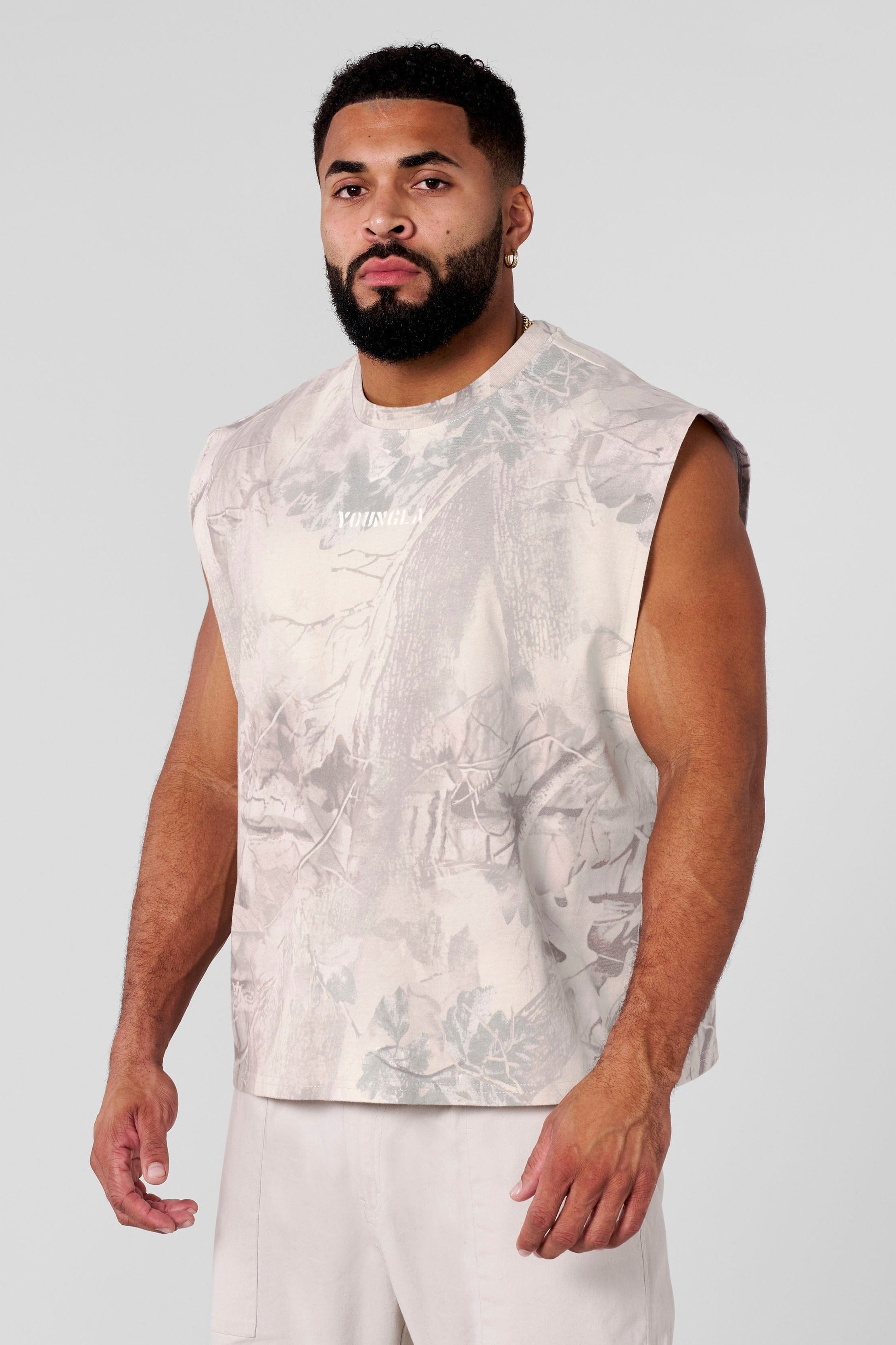 Young La 3067 - Tree Camo Collection - Cut Offs 'Desert Tan Tree Camo'
