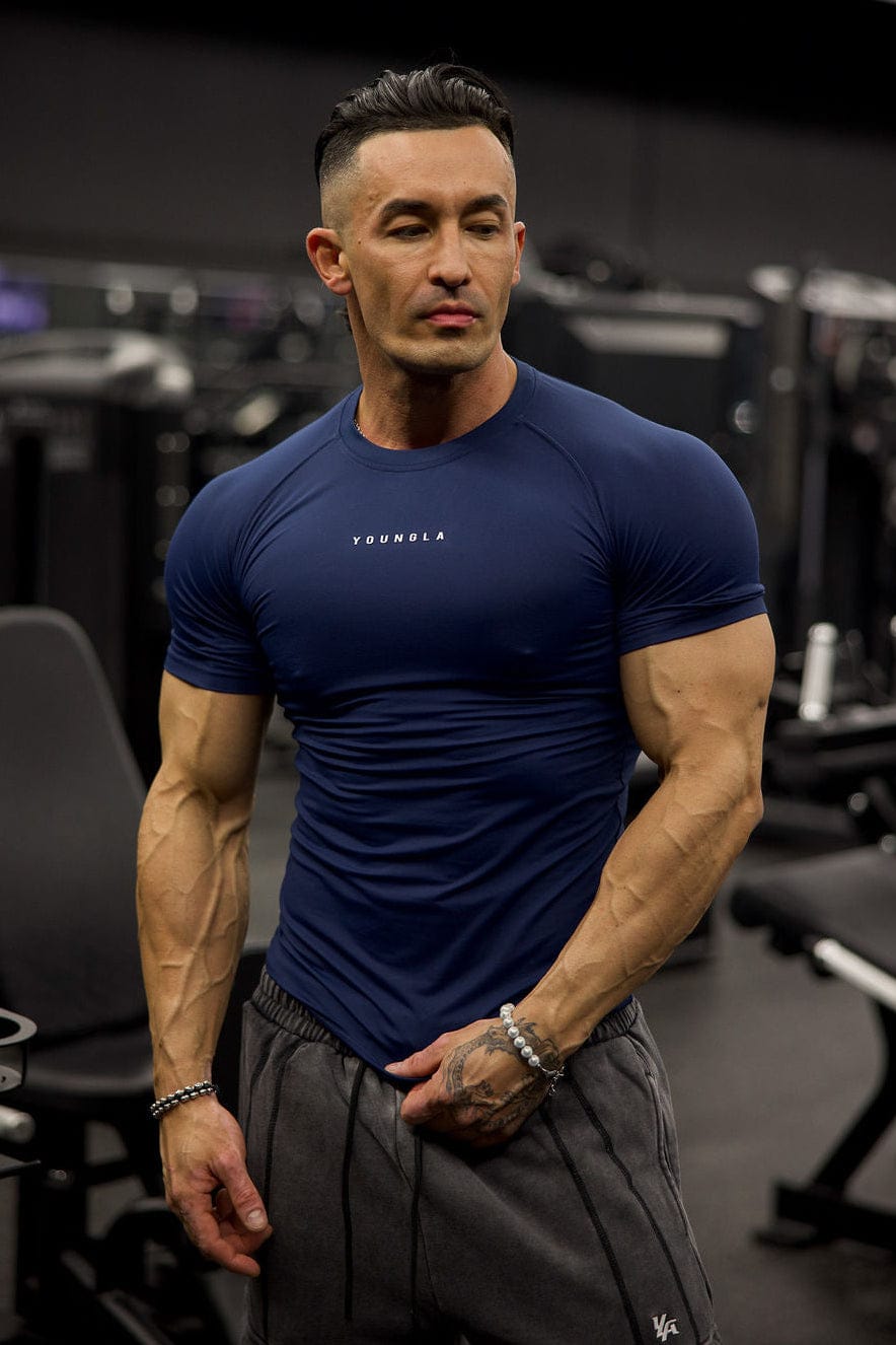 YoungLA 4193 - Classic Compression Tees 'Navy'