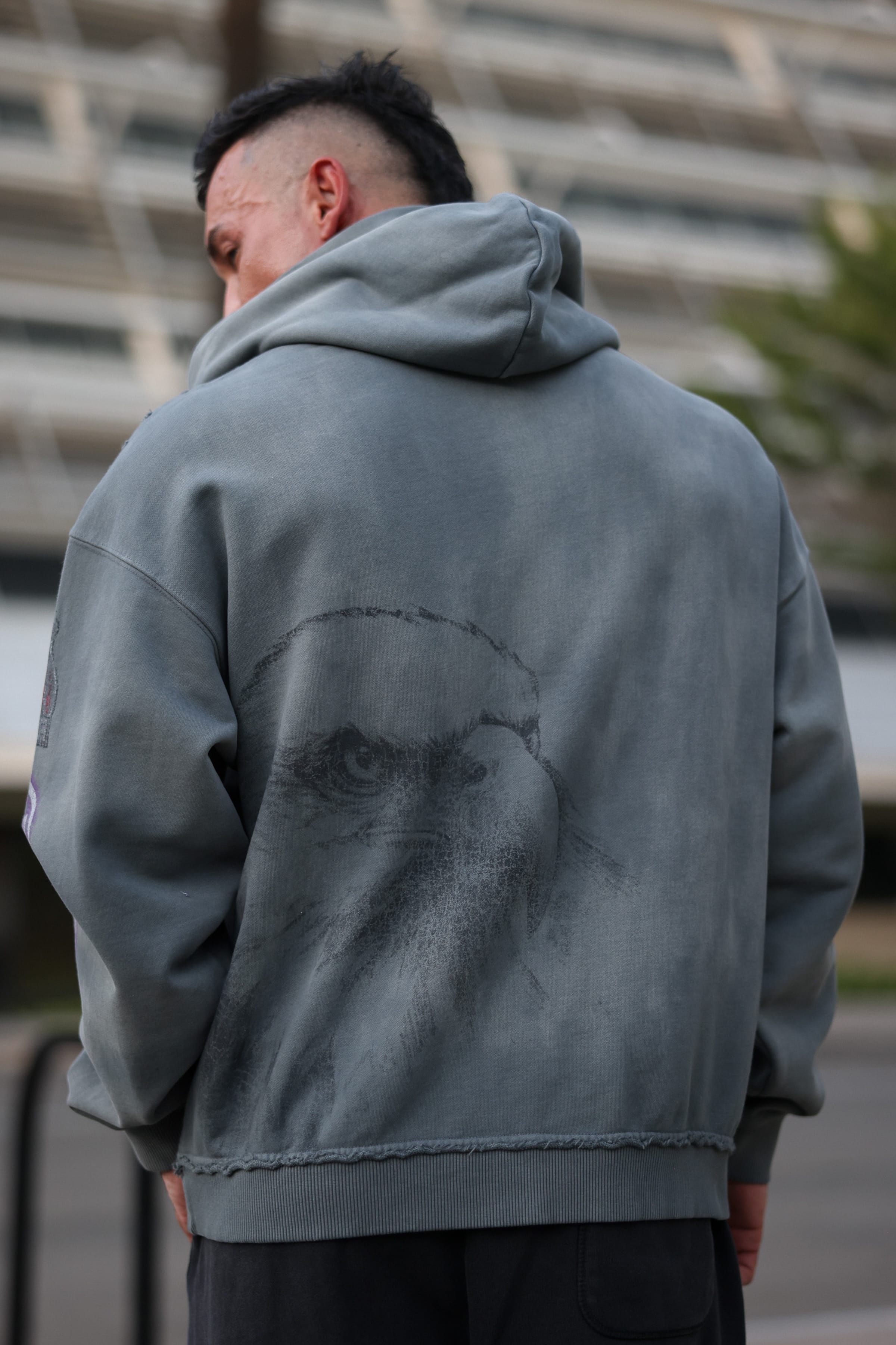 YoungLA 5201 - Moto Zip-Ups ' Charcoal Grey Wash'