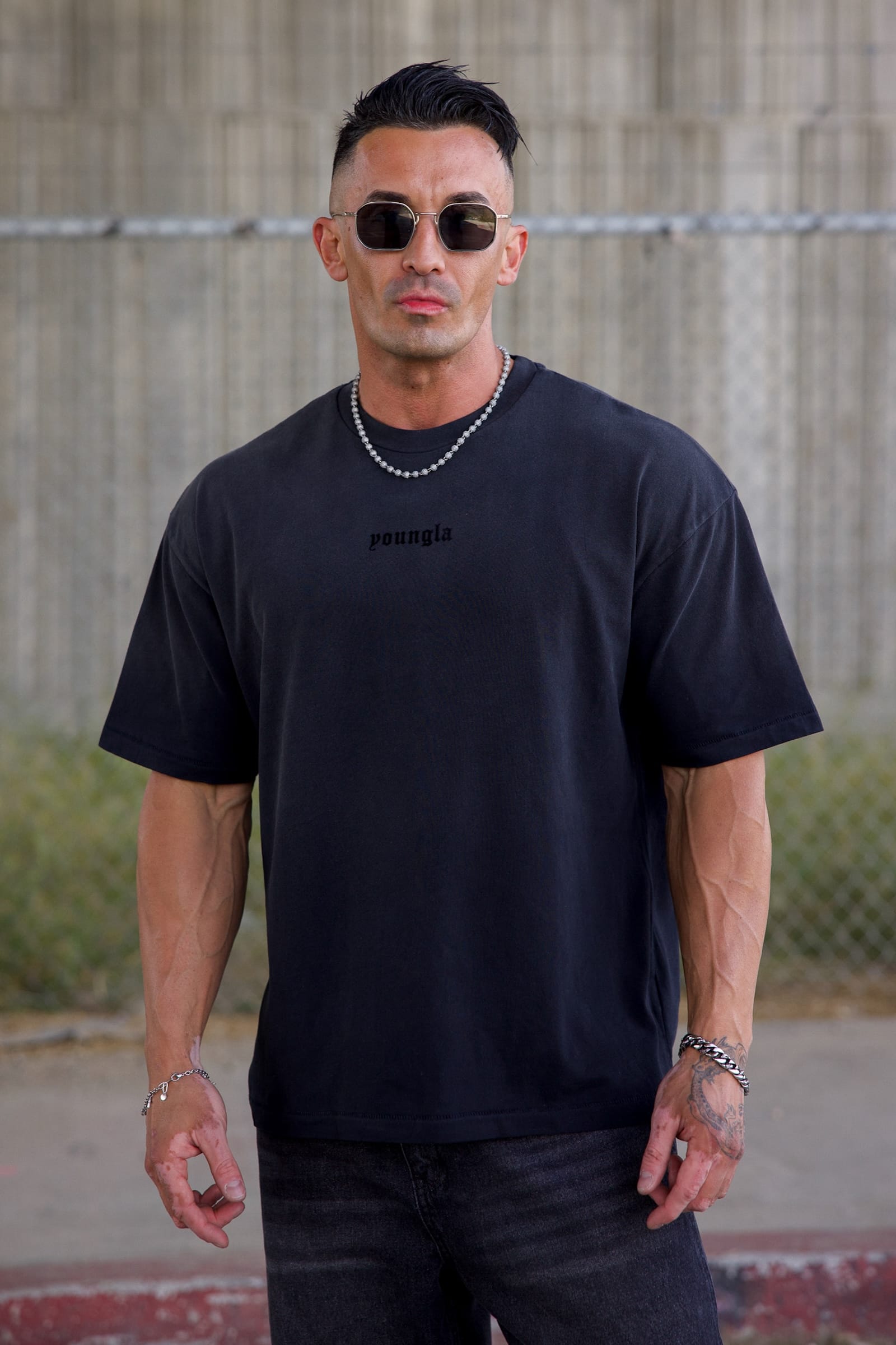 YoungLA 4216 - Summer Soft Tees 'Black Wash'