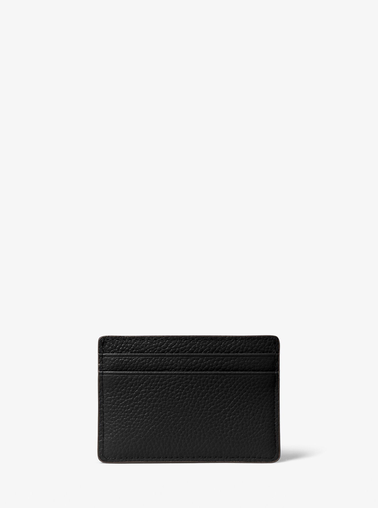 Pebbled Leather Card Case BLACK