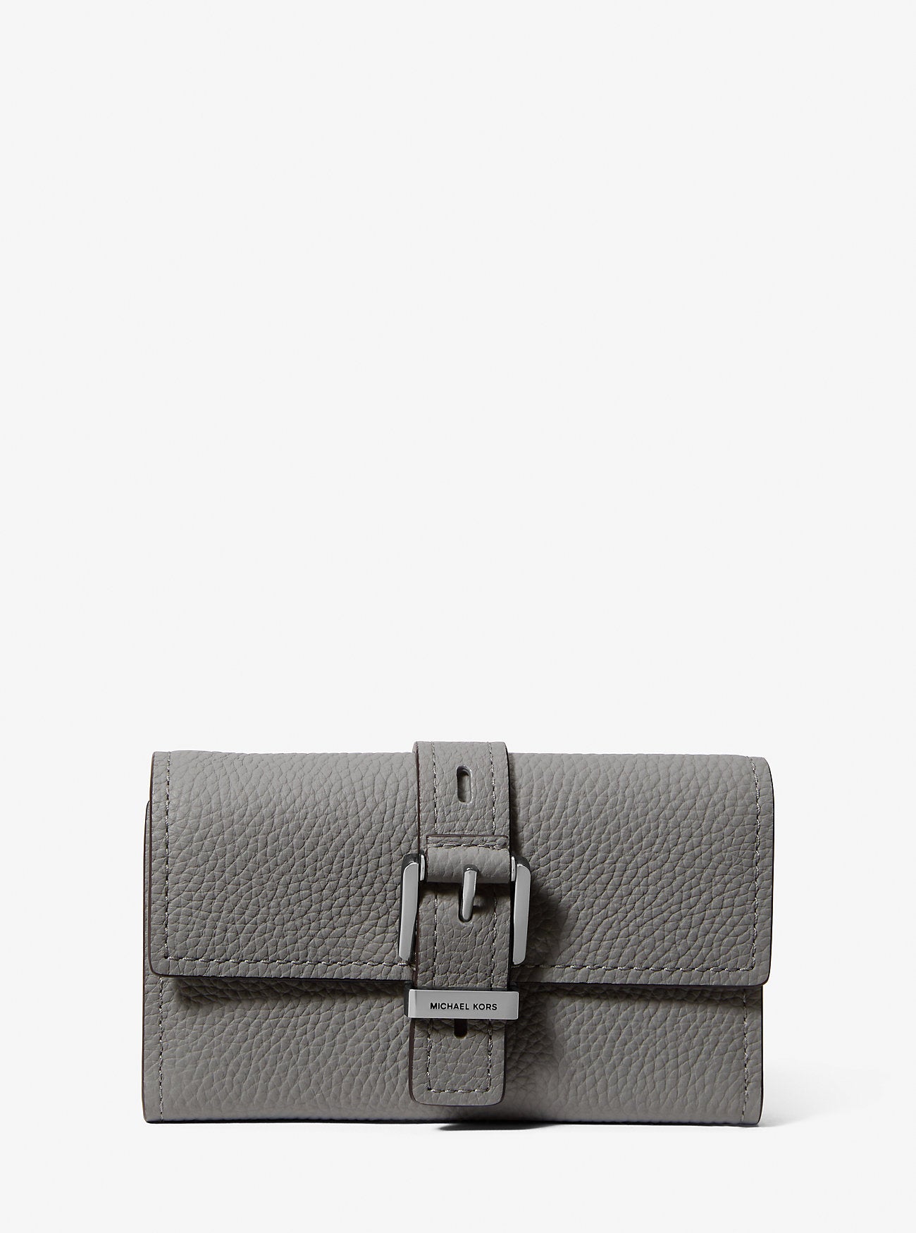 Nolita Medium Pebbled Leather Tri-Fold Wallet STORM