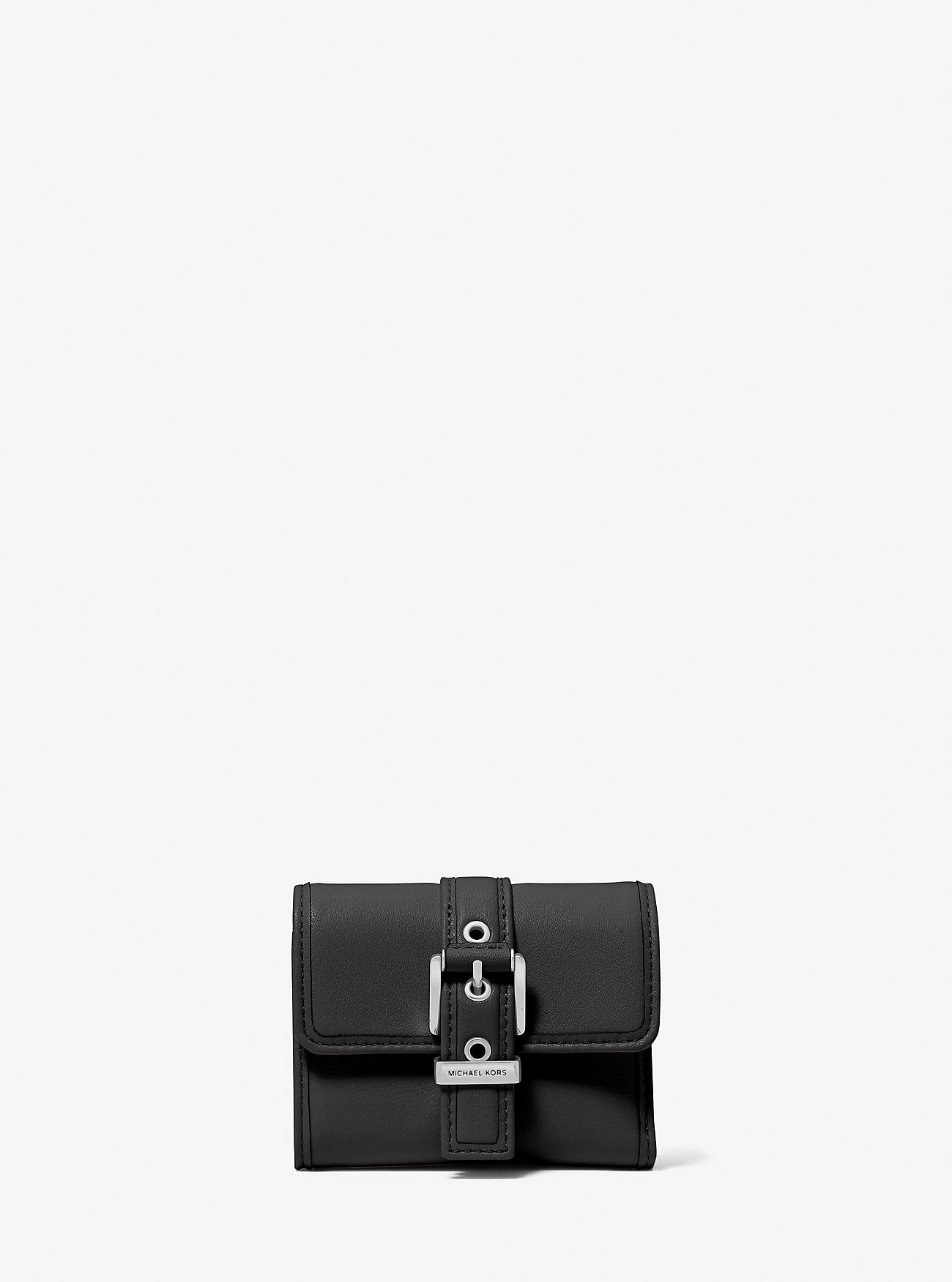 Colby Small Leather Tri-Fold Wallet BLACK