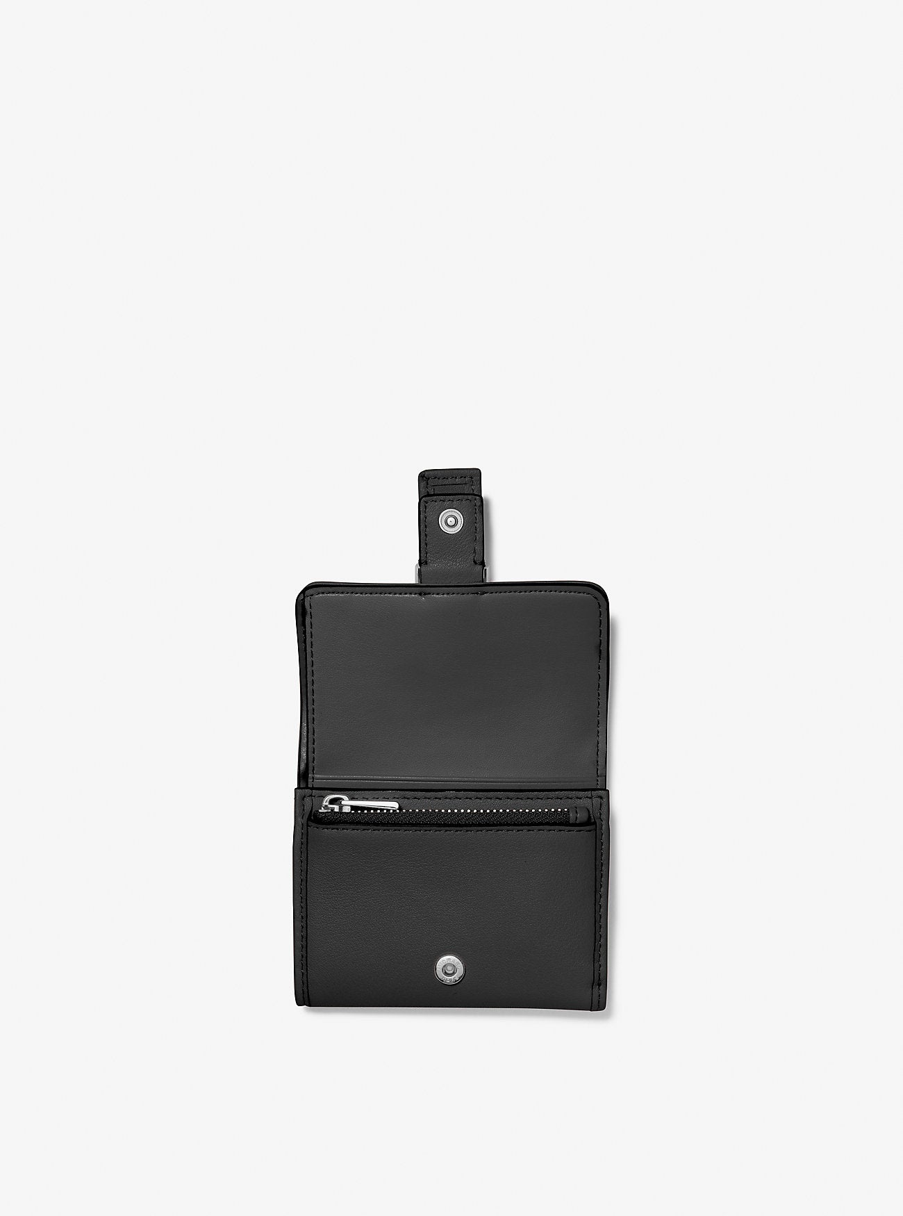 Colby Small Leather Tri-Fold Wallet BLACK
