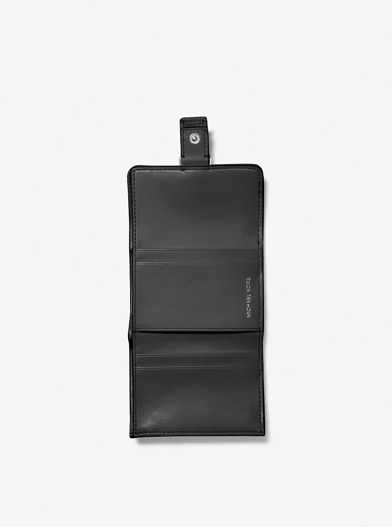 Colby Small Leather Tri-Fold Wallet BLACK