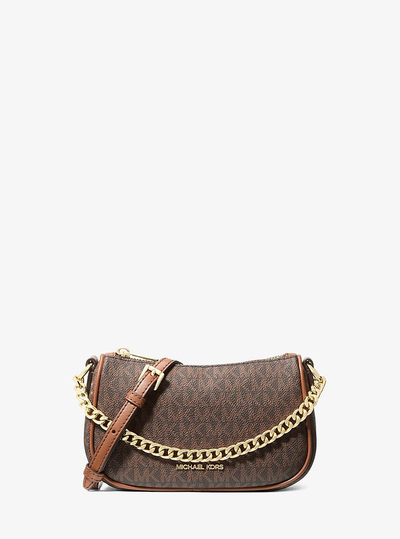 Michael Kors Carmela Small Signature Logo Convertible Crossbody Bag 'Brown'