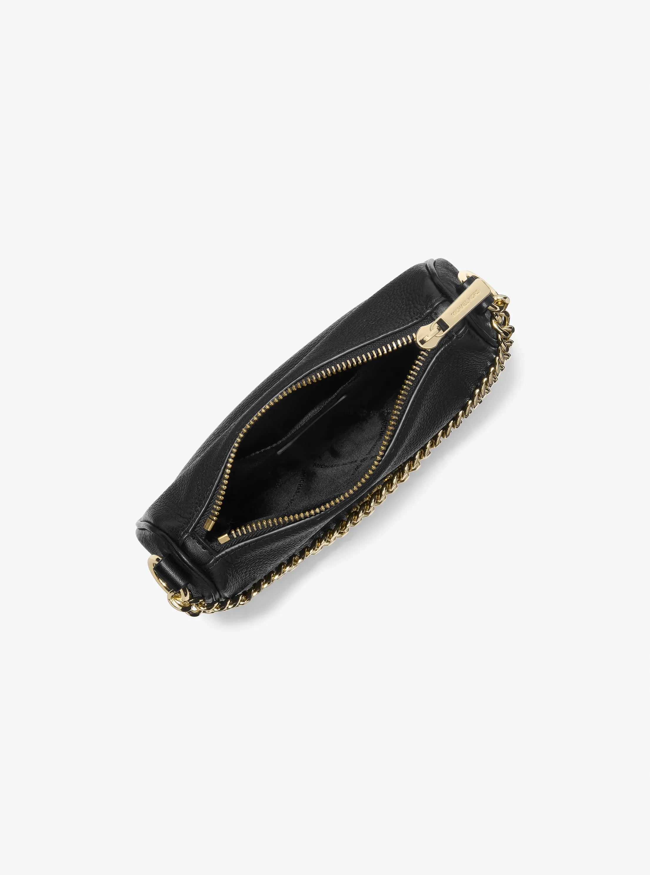 Michael Kors Carmela Small Pebbled Leather Convertible Crossbody Bag 'Black'