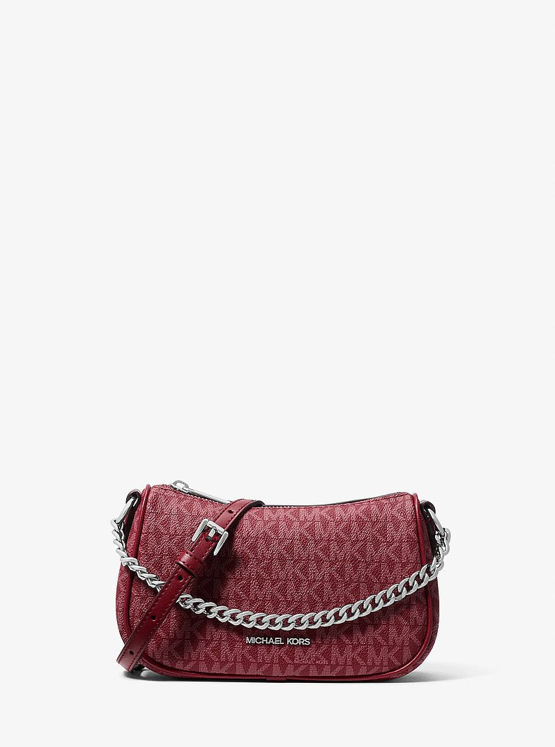 Michael Kors Carmela Small Signature Logo Crossbody Bag 'Maroon'