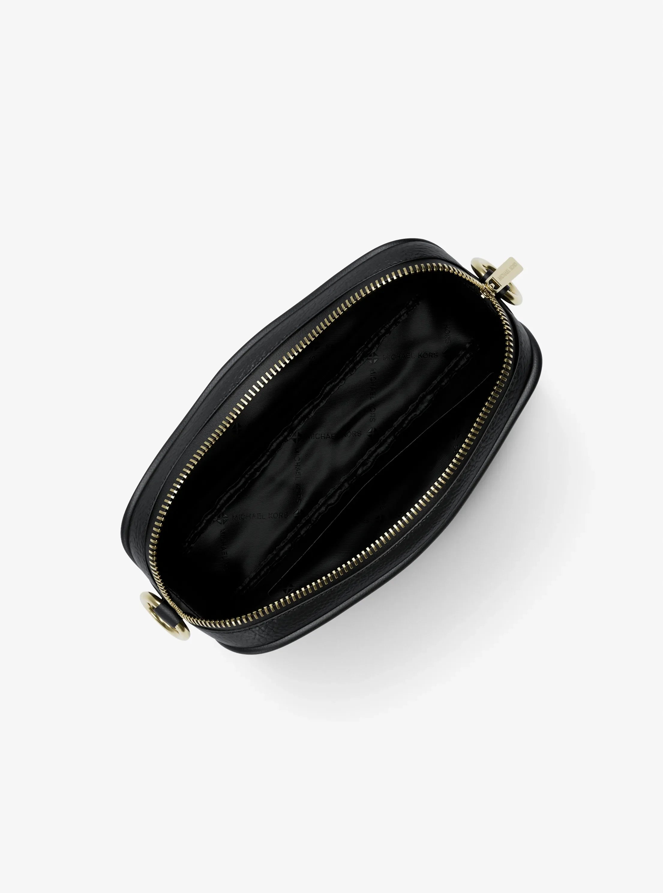 Michael Kors Jet Set Small Pebbled Leather Camera Crossbody Bag 'Black'