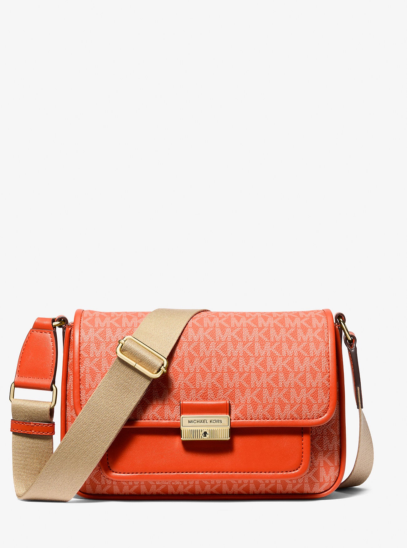 Bradshaw Medium Signature Logo Messenger Bag RED CLAY