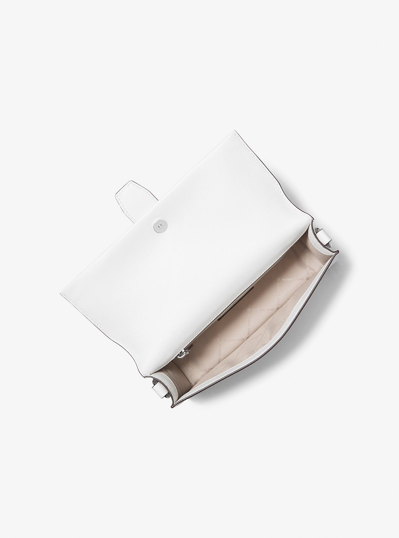 Greenwich Medium Saffiano Leather Convertible Shoulder Bag OPTIC WHITE