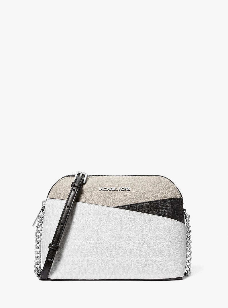 Michael Kors Jet Set Travel Color-Block Signature Logo Crossbody Bag 'Opwht Multi'