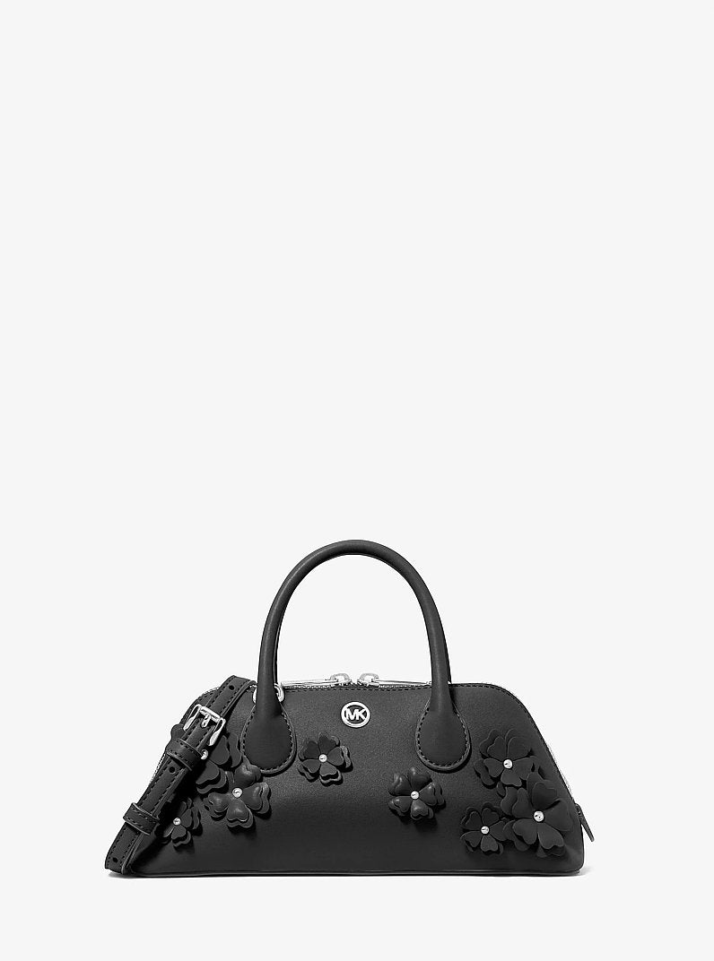 Michael Kors Petra Small Floral Embellished Crossbody Bag 'Black'