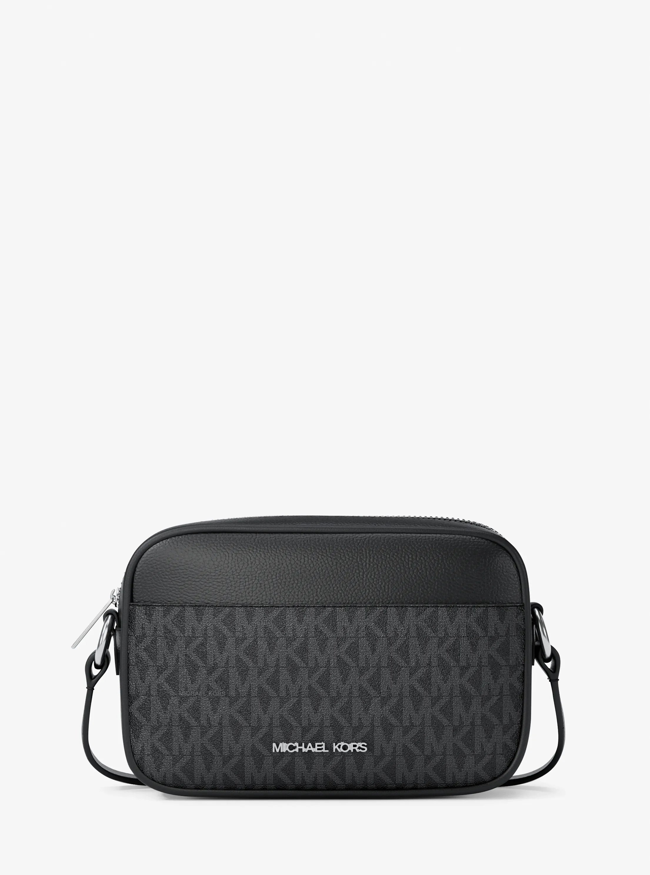 Michael Kors Jet Set Travel Small Signature Logo Camera Crossbody Bag 'Black'