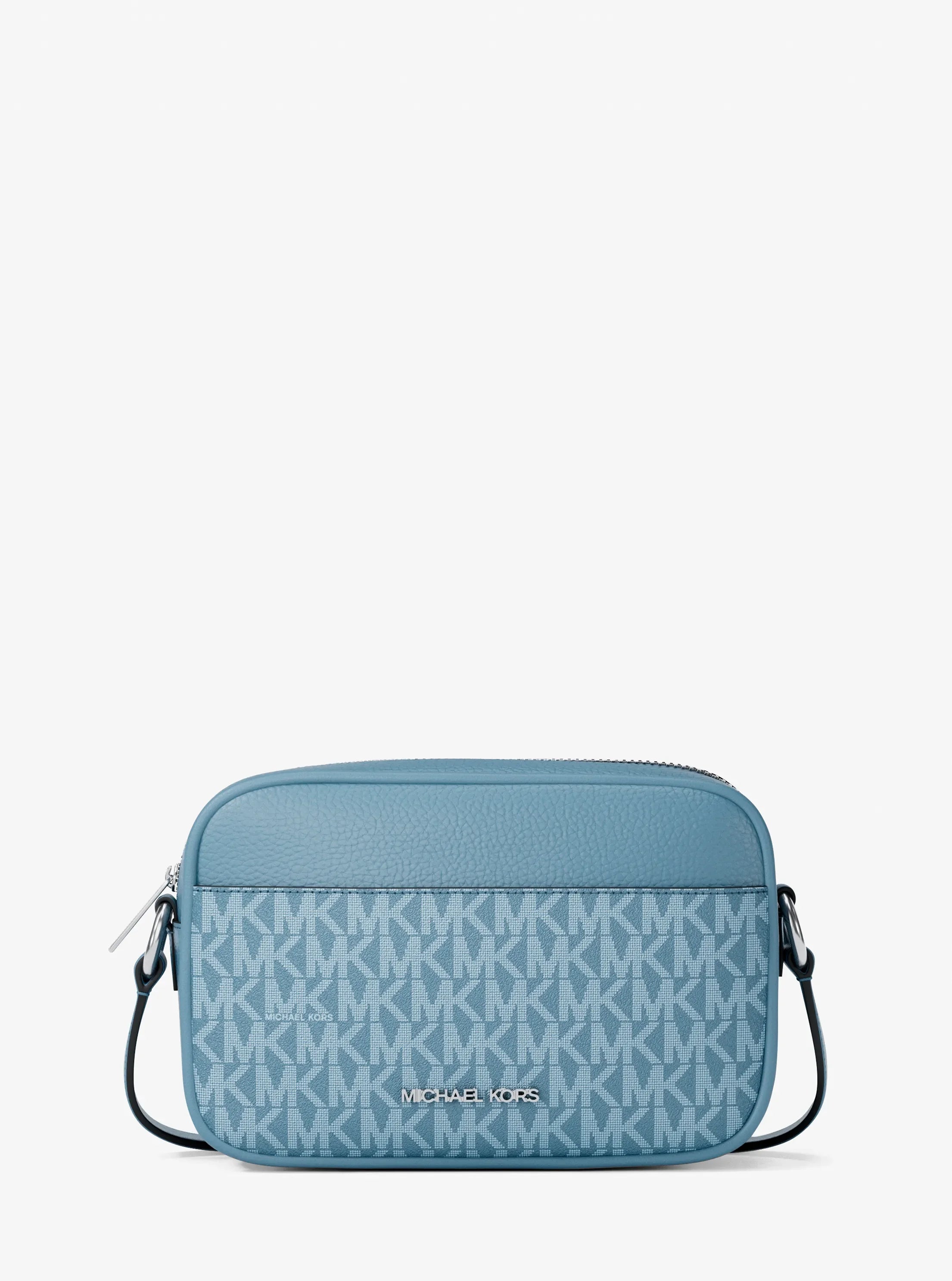 Michael Kors Jet Set Travel Small Signature Logo Camera Crossbody Bag 'Denim'