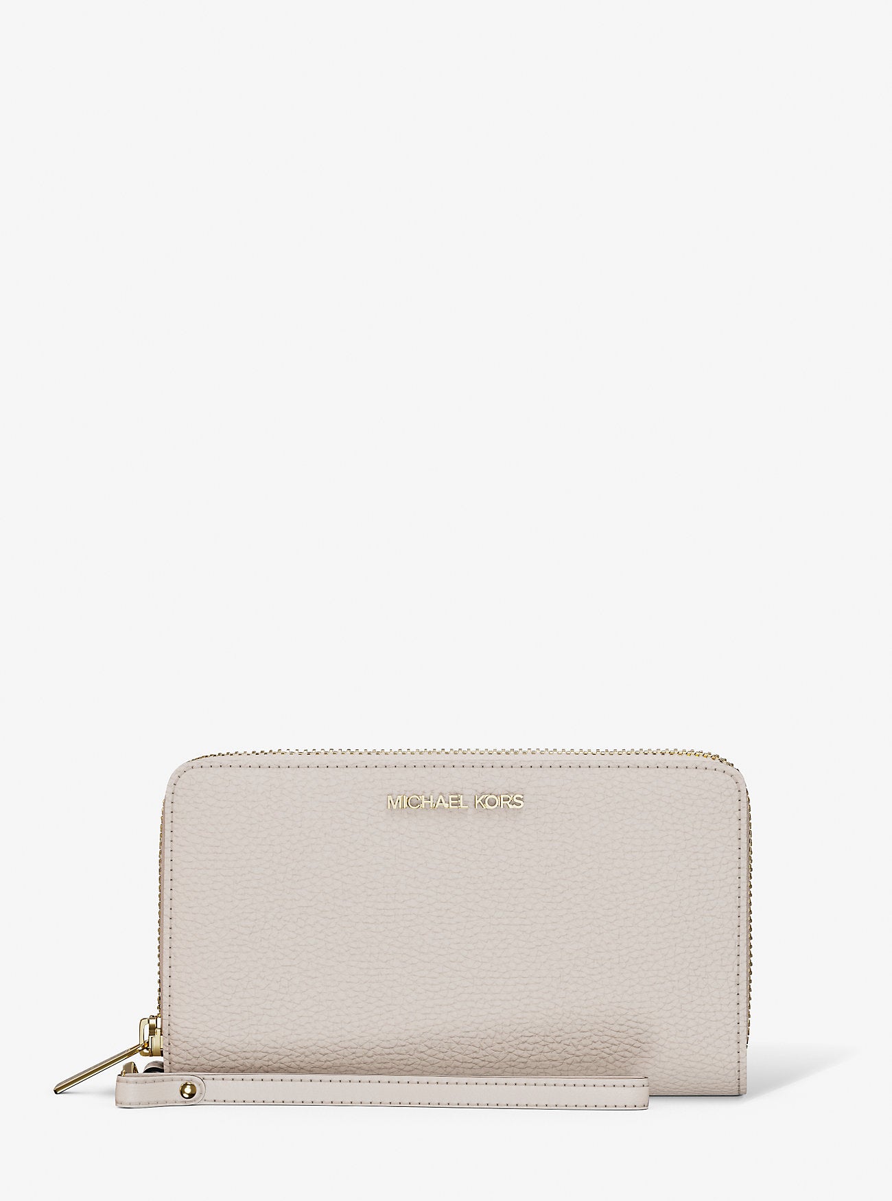 Large Pebbled Leather Smartphone Wristlet