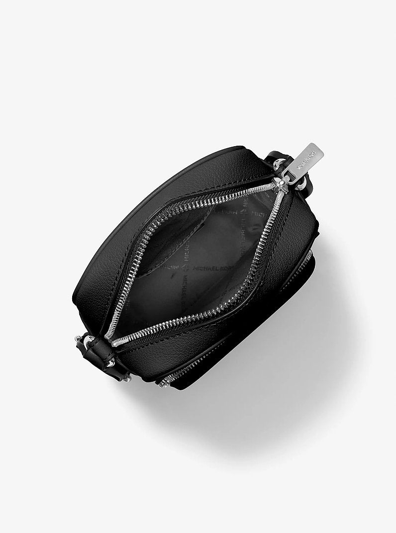 Michael Kors Jet Set Medium Leather Crossbody Bag 'Black'