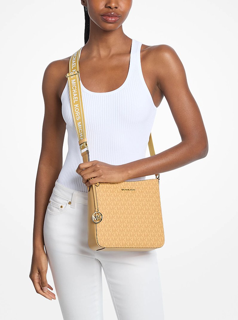 Michael Kors Jet Set Small Signature Logo Crossbody Bag 'Honeywheat'