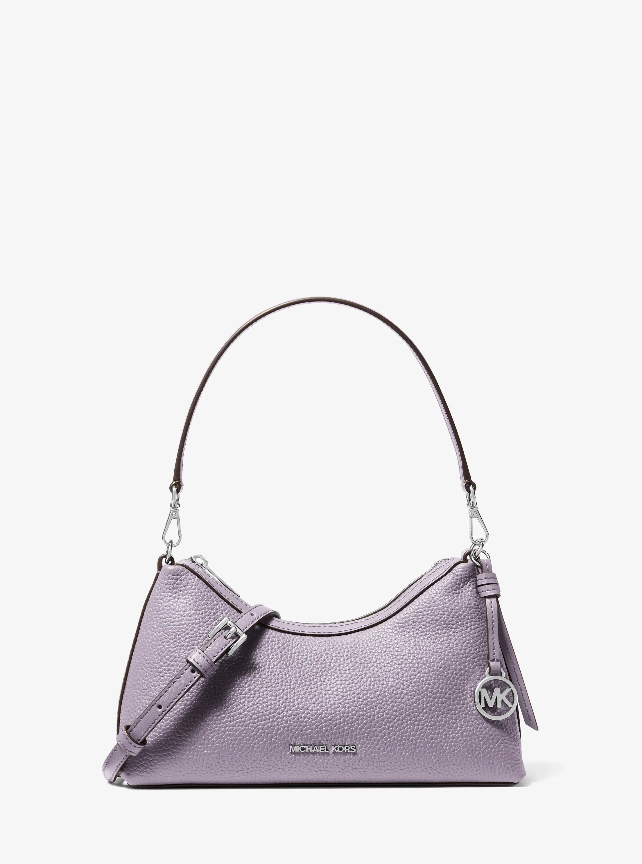 Michael Kors Sammy Small Pebbled Leather Convertible Crossbody Bag 'Lilac'